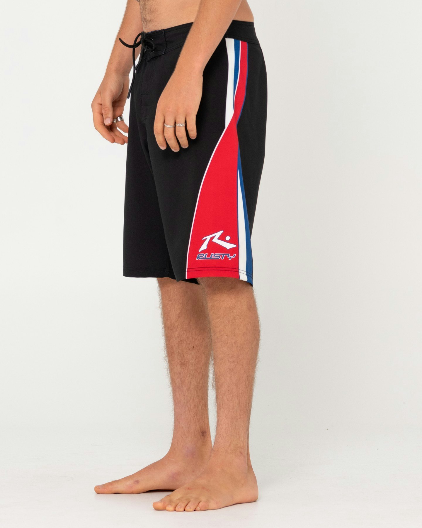 Rusty Plot Twist Boardshort Black True Red SurfStitch