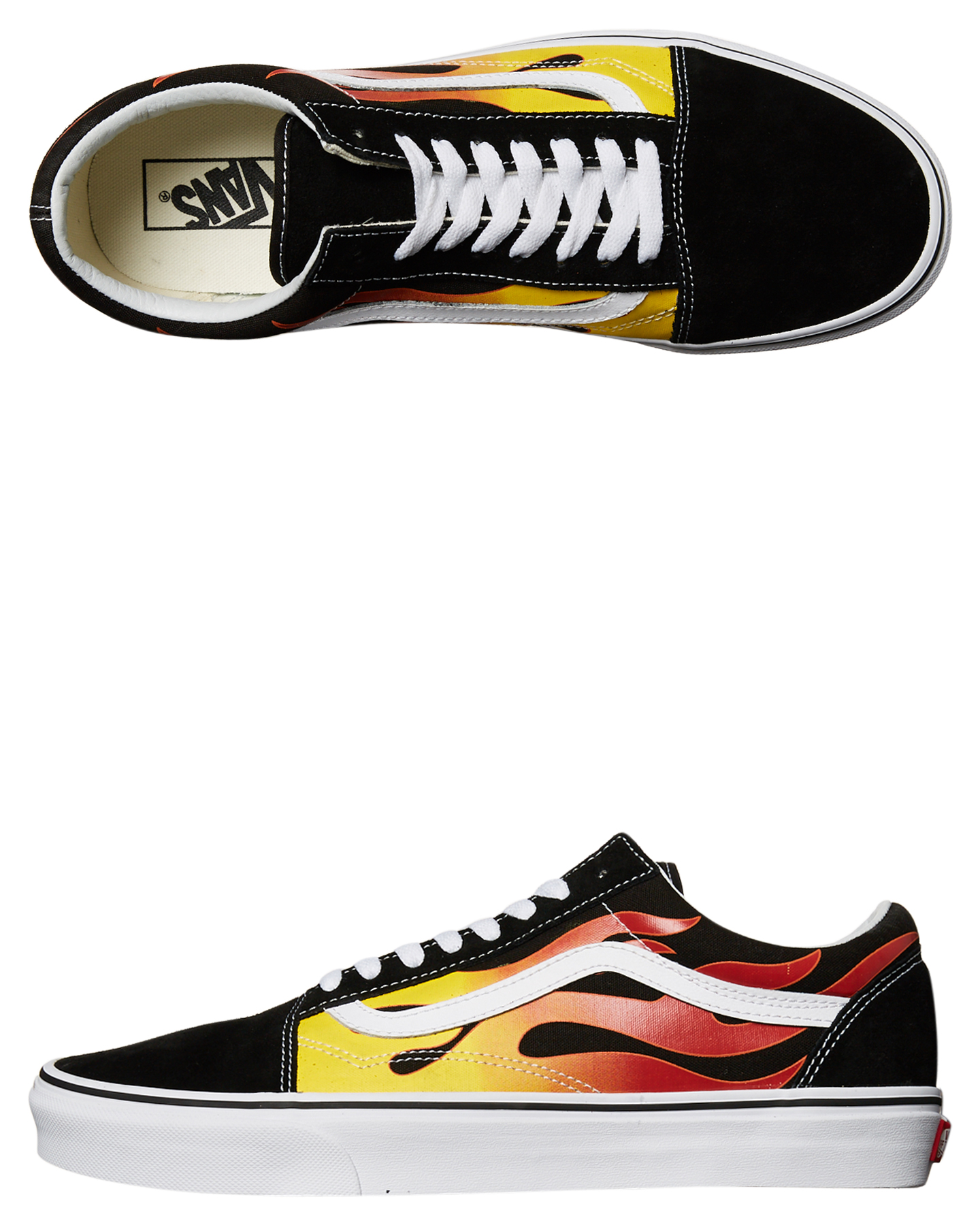 vans flaming shoes
