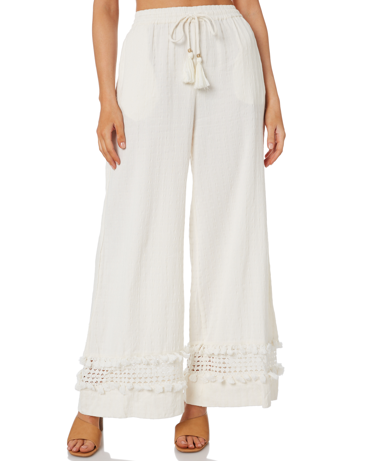 Tigerlily Nao Wide Leg Pant - Ivory | SurfStitch