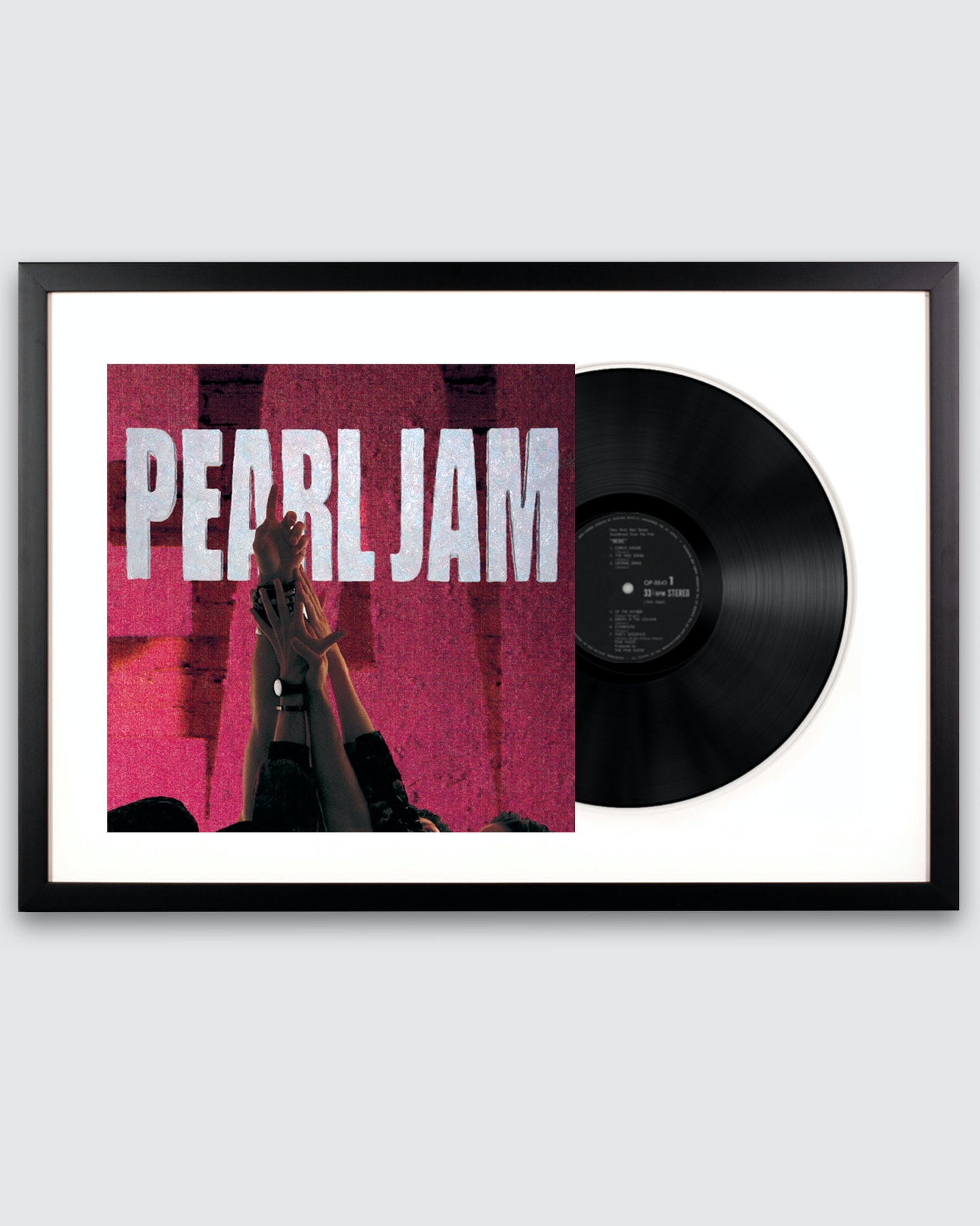 Sony Music Framed Pearl Jam Ten Vinyl Album Art - Na