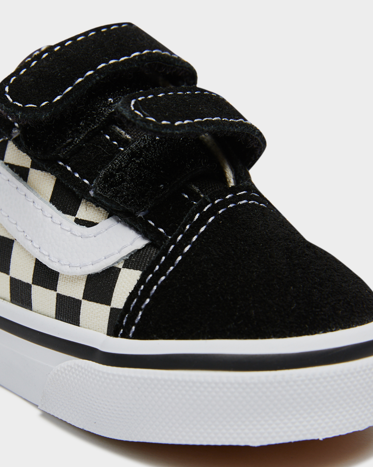 Vans Toddler Old Skool Velcro Primary Check - Black White | SurfStitch
