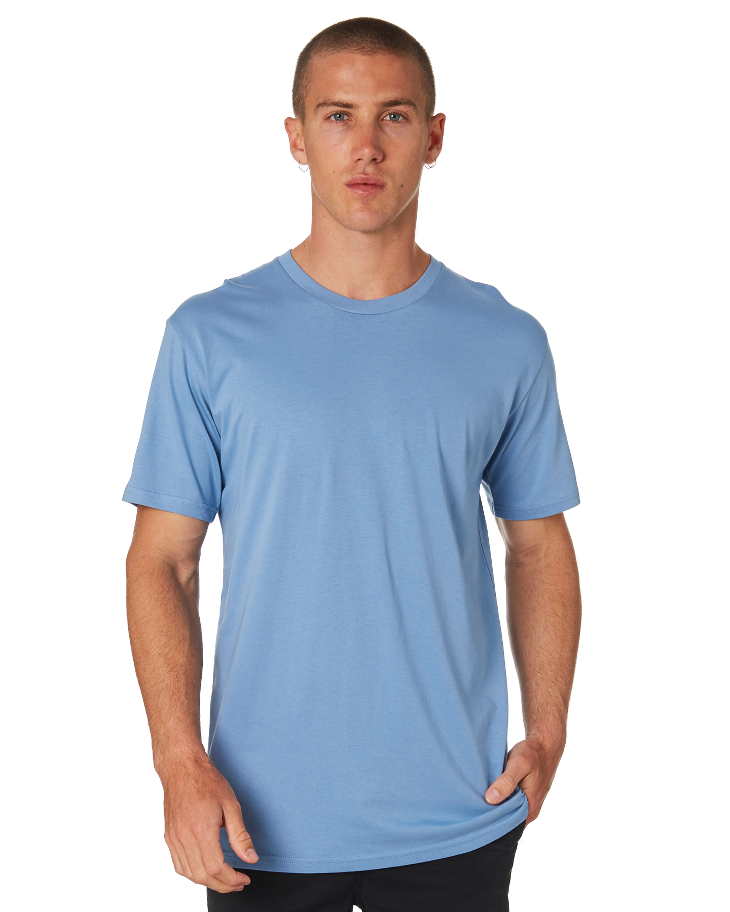 As Colour Staple Mens Tee - Carolina Blue | SurfStitch