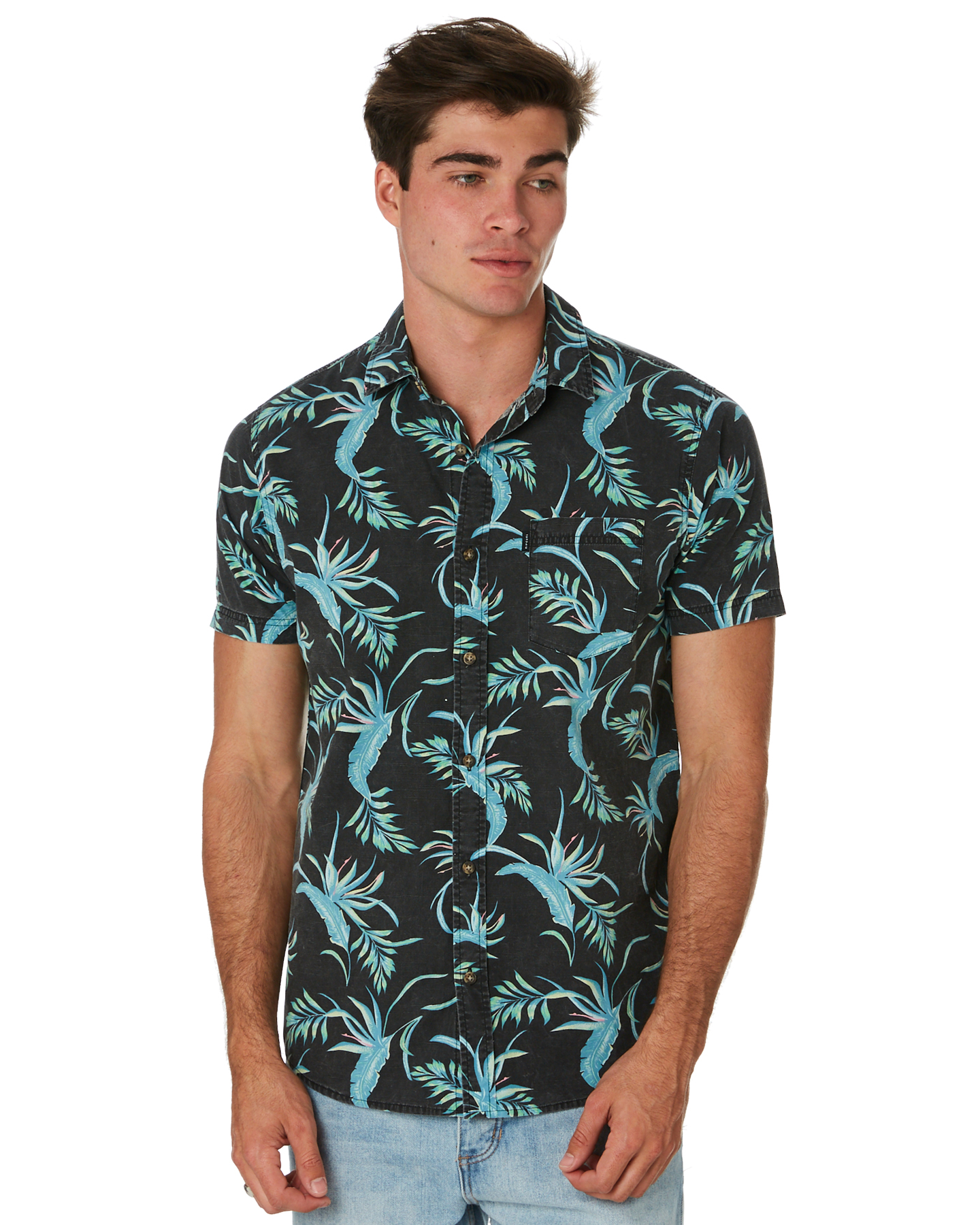 Rip Curl Spacey Mens Ss Shirt - Washed Black | SurfStitch