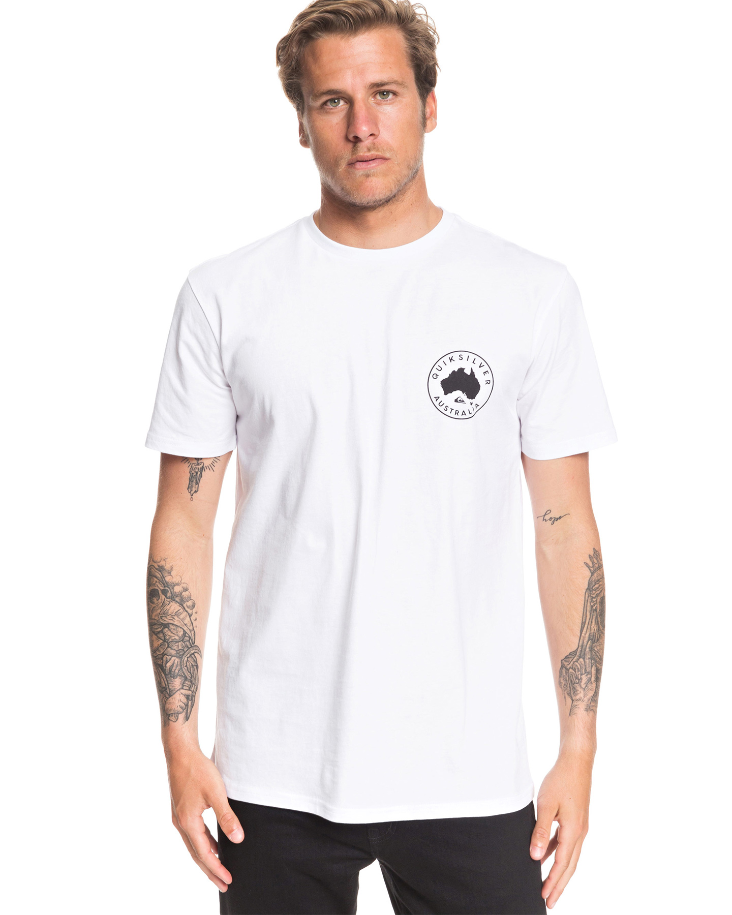 Quiksilver Mens Cents Oz T Shirt - White | SurfStitch