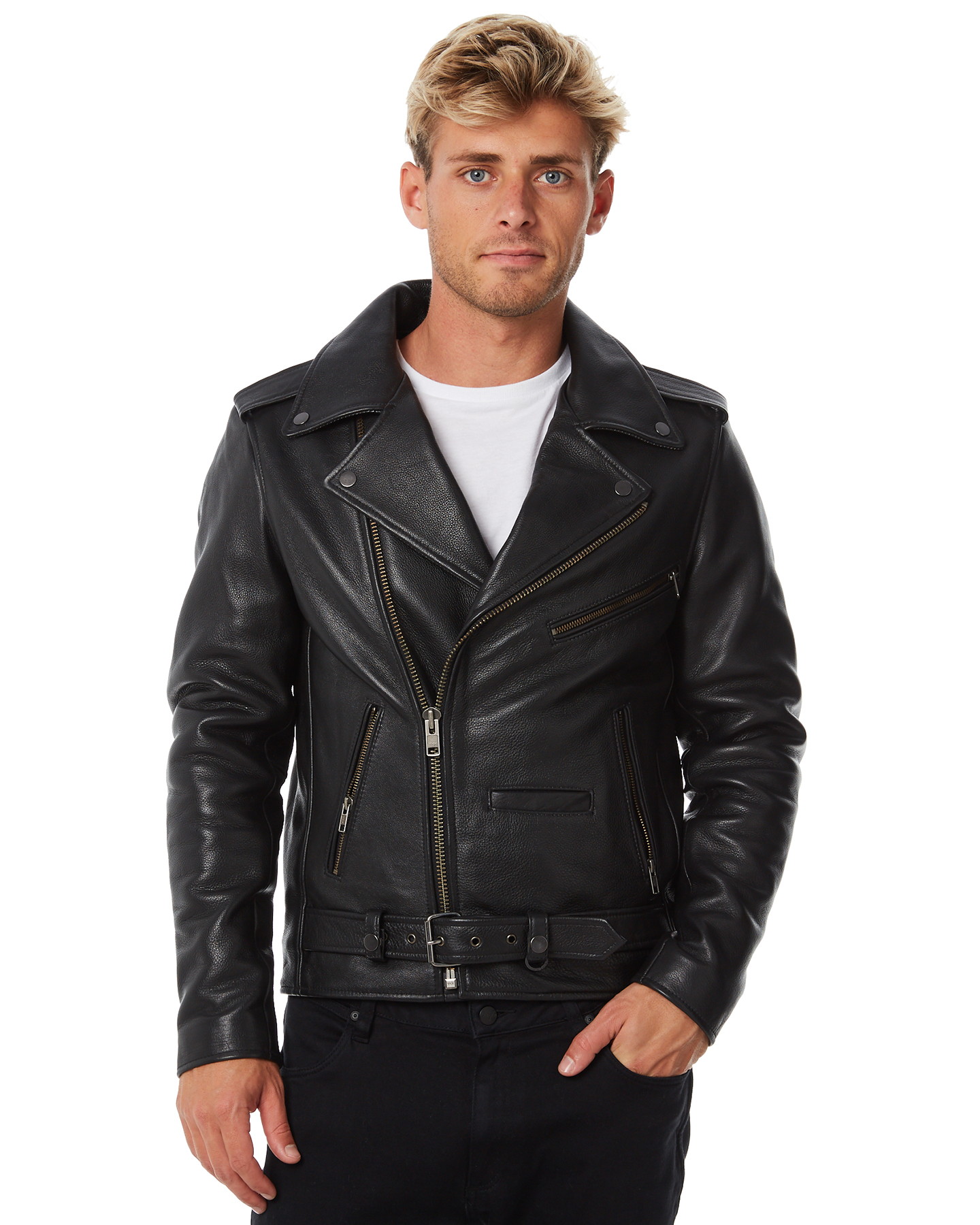 Neuw Berlin Mens Leather Jacket - Black 