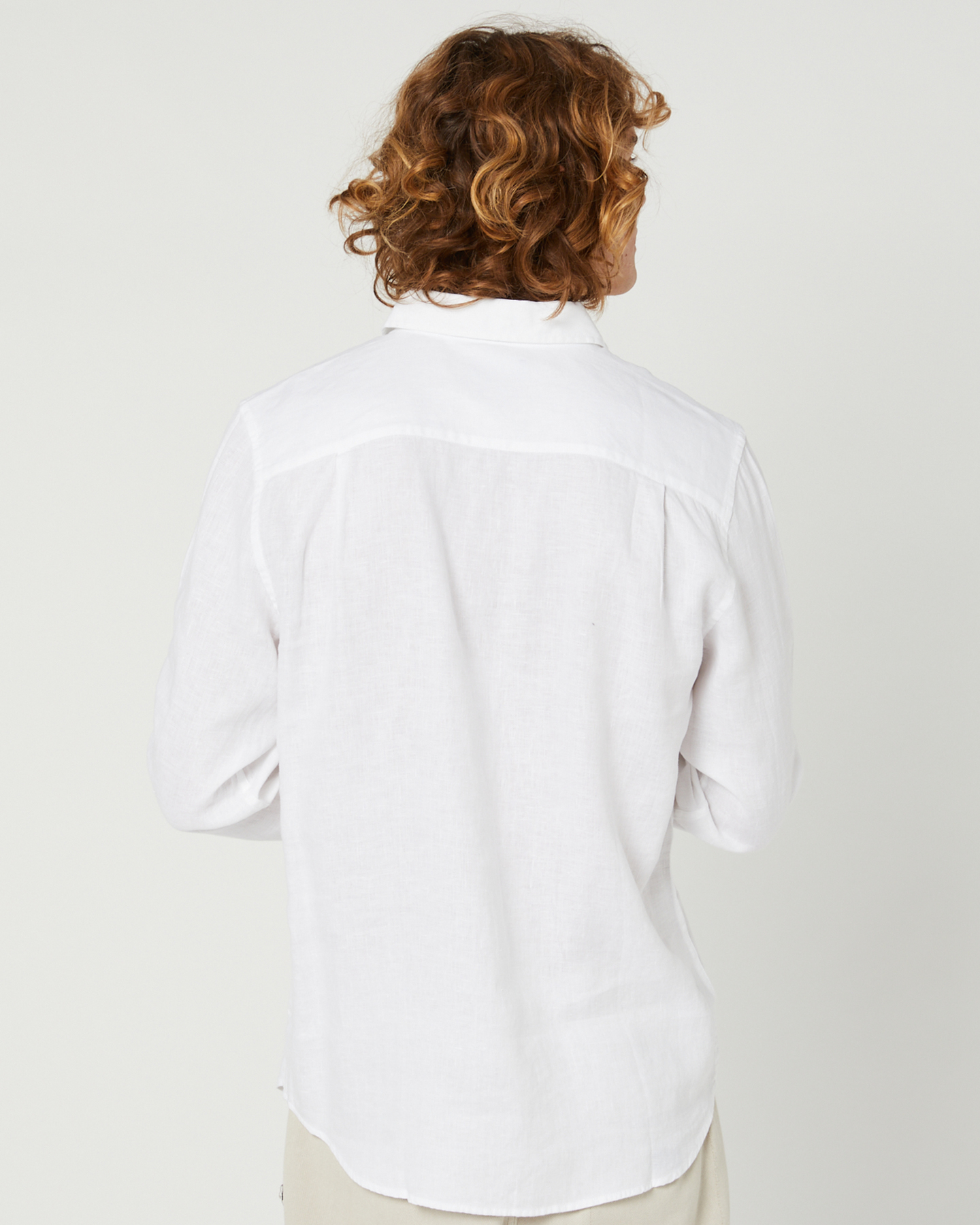 Academy Brand Hampton Linen Ls Mens Shirt - White | SurfStitch