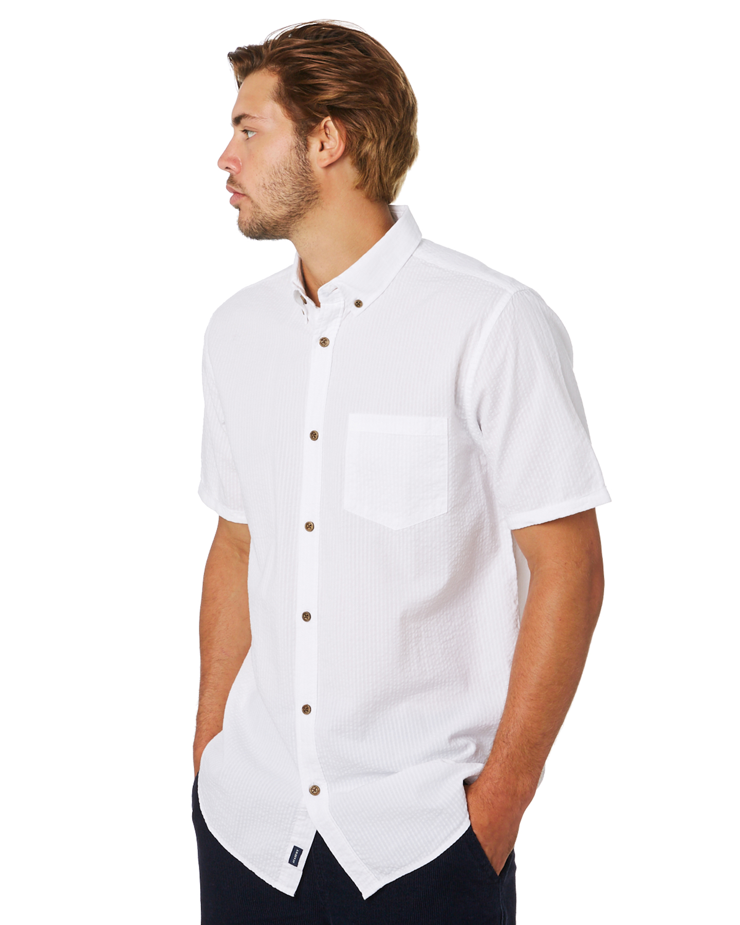 Academy Brand Sunny Mens Ss Shirt - White | SurfStitch