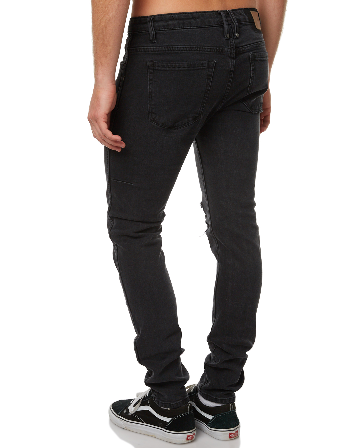 Thrills Destroy Bones Mens Jean - Faded Black | SurfStitch