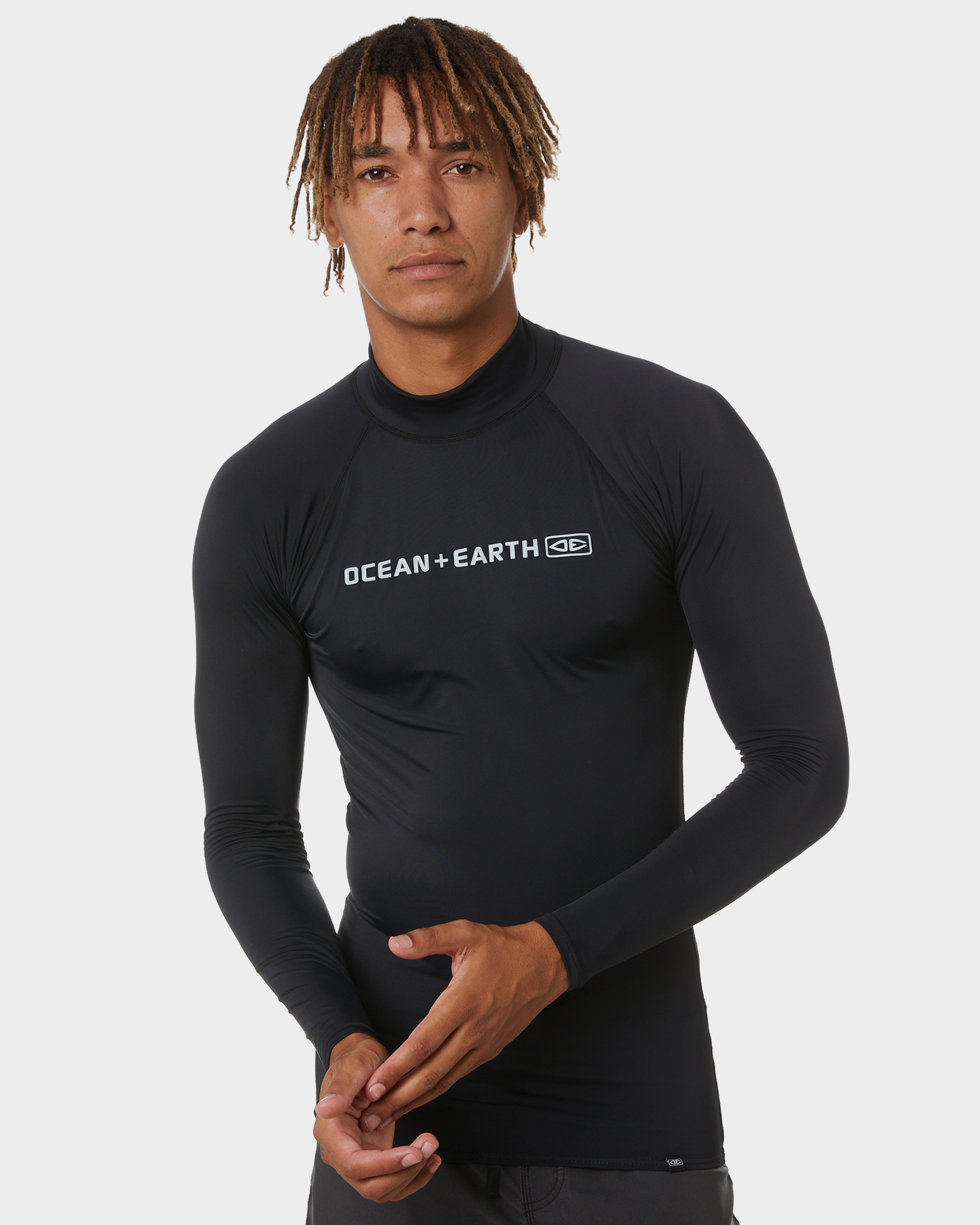 Ocean And Earth Script Ls Rash Shirt - Black | SurfStitch