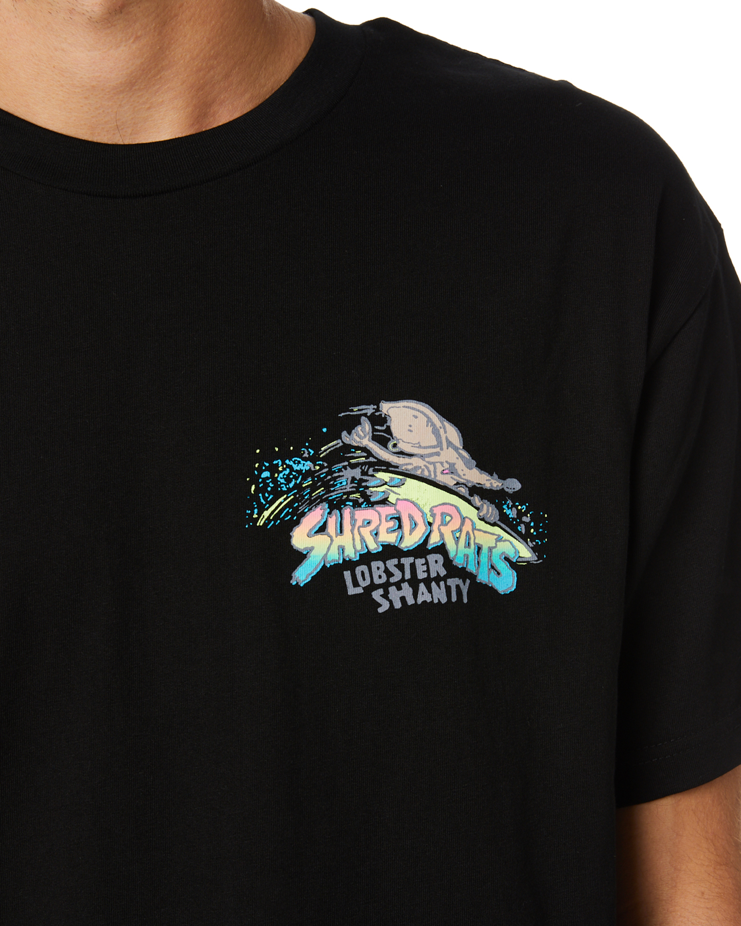 The Lobster Shanty Surf Rats Tee - Black | SurfStitch