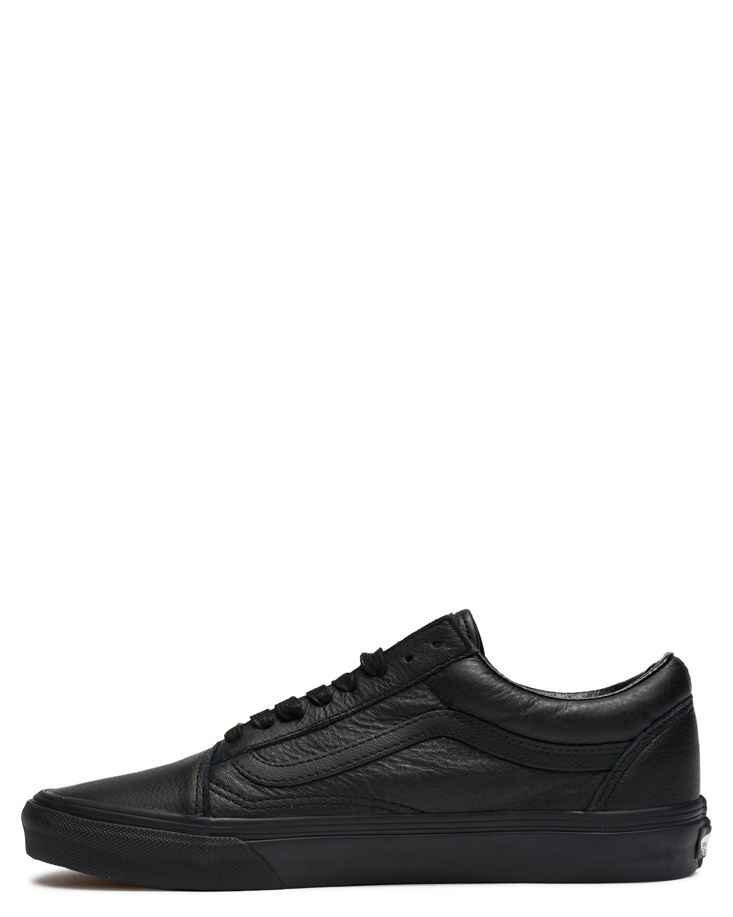 black leather vans size 5.5