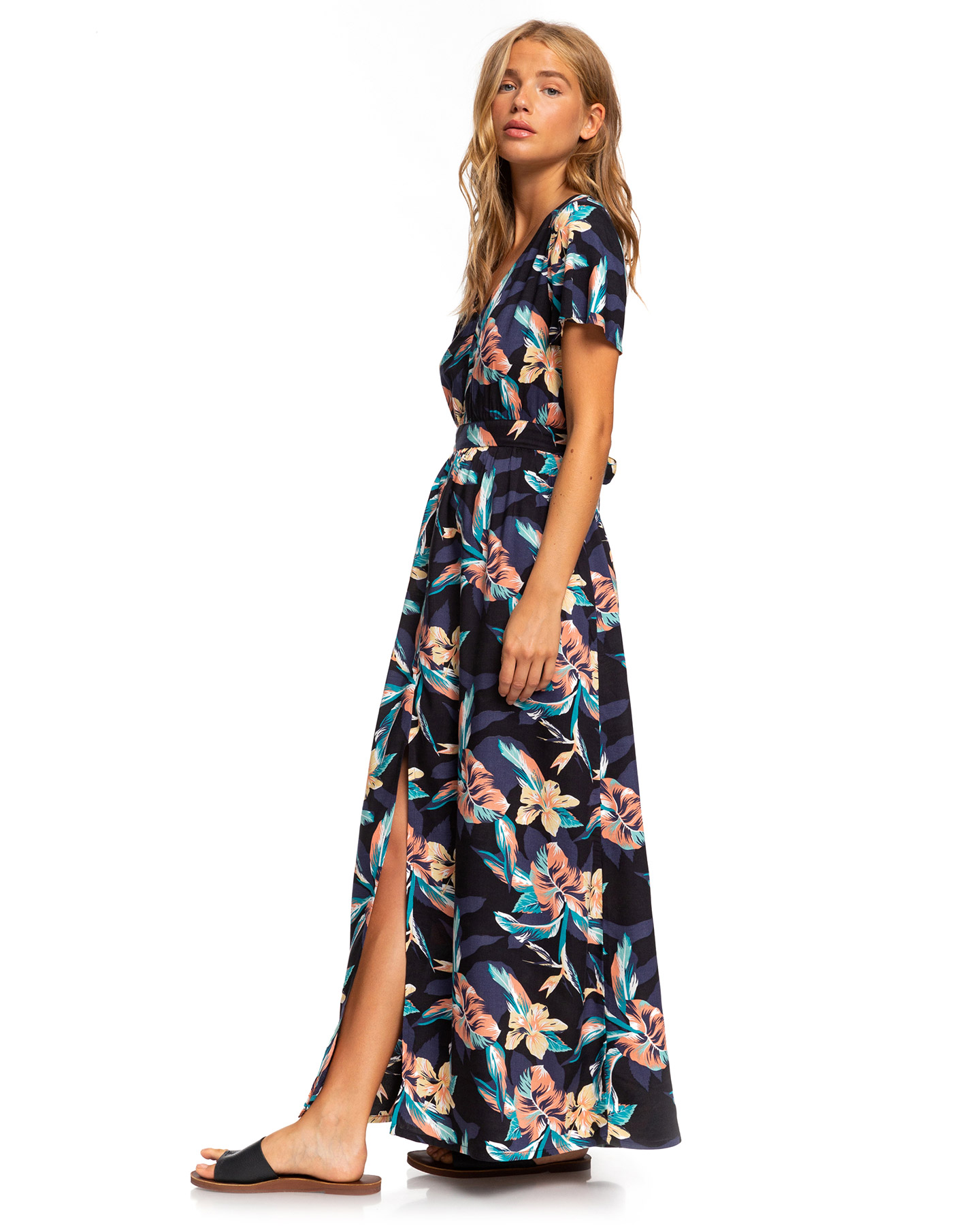 Roxy Womens A Night To Remember Maxi Dress - Anthracite Tropic | SurfStitch