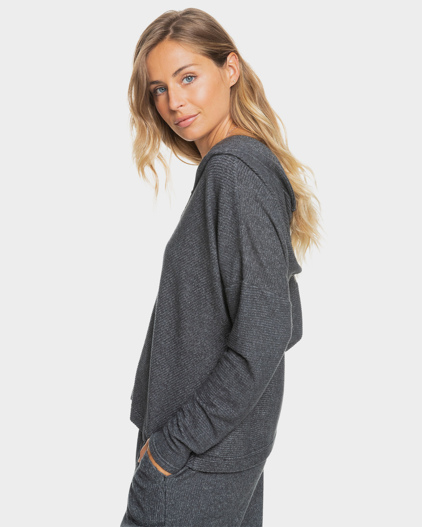 Roxy Just For Chilling Hoodie - Onyx Heather | SurfStitch