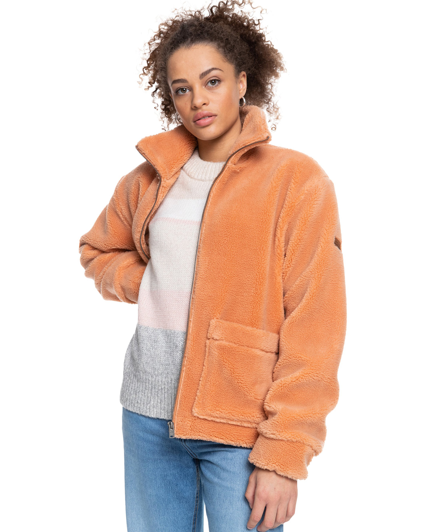 Roxy Womens Alright Now Sherpa Jacket - Toasted Nut | SurfStitch