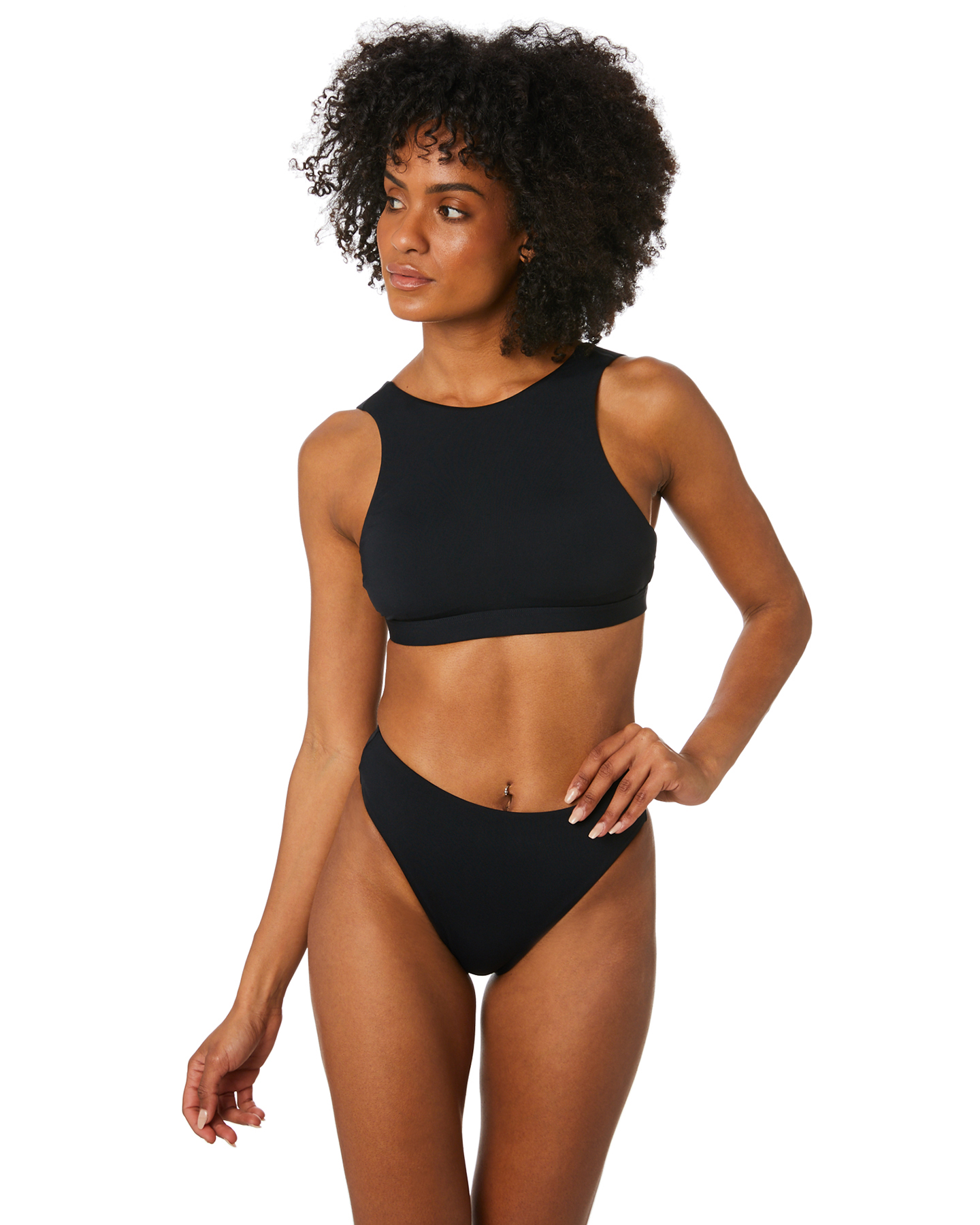 seafolly active high neck swimsuit