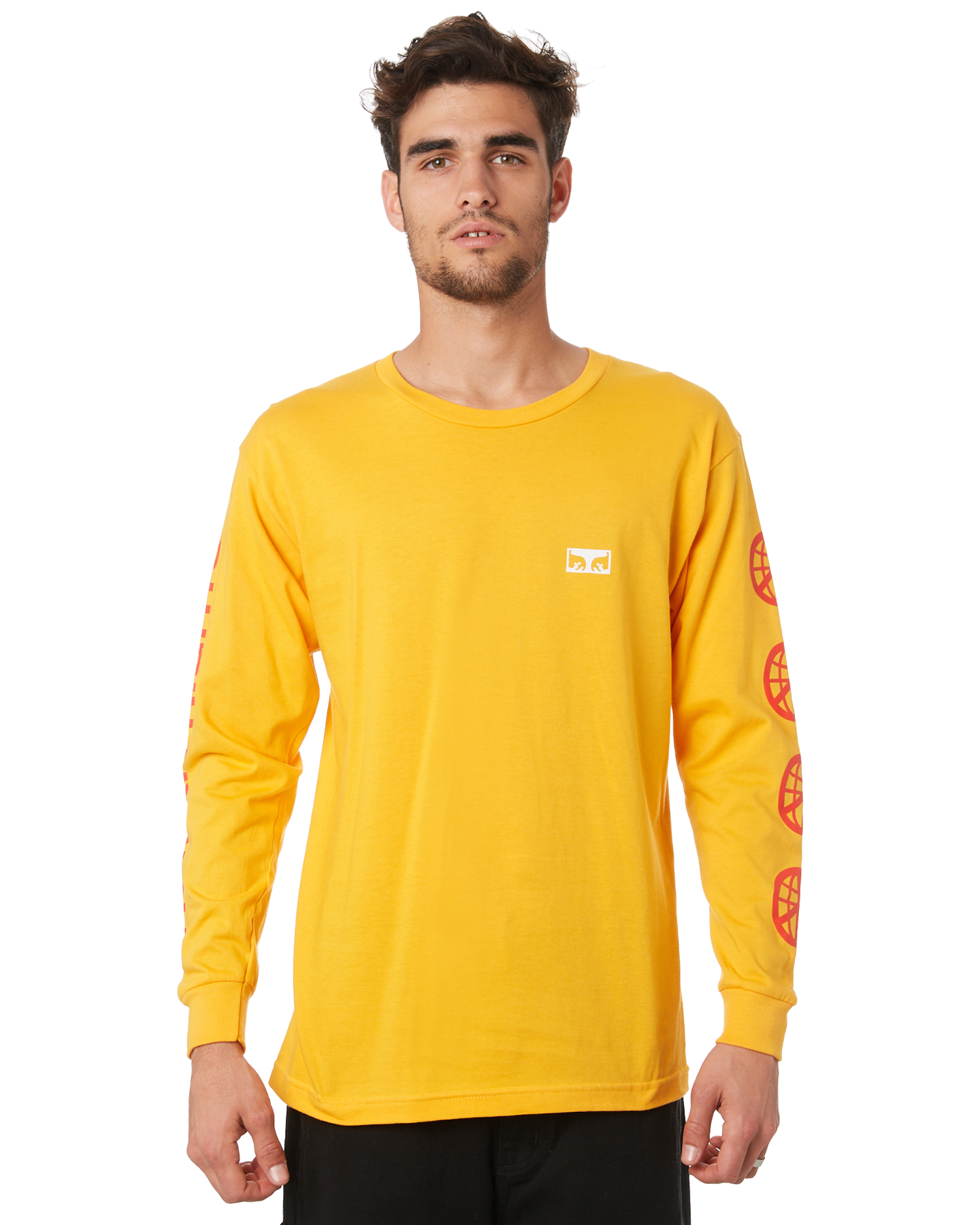 Obey Obey One Love Ls Mens Tee - Gold | SurfStitch