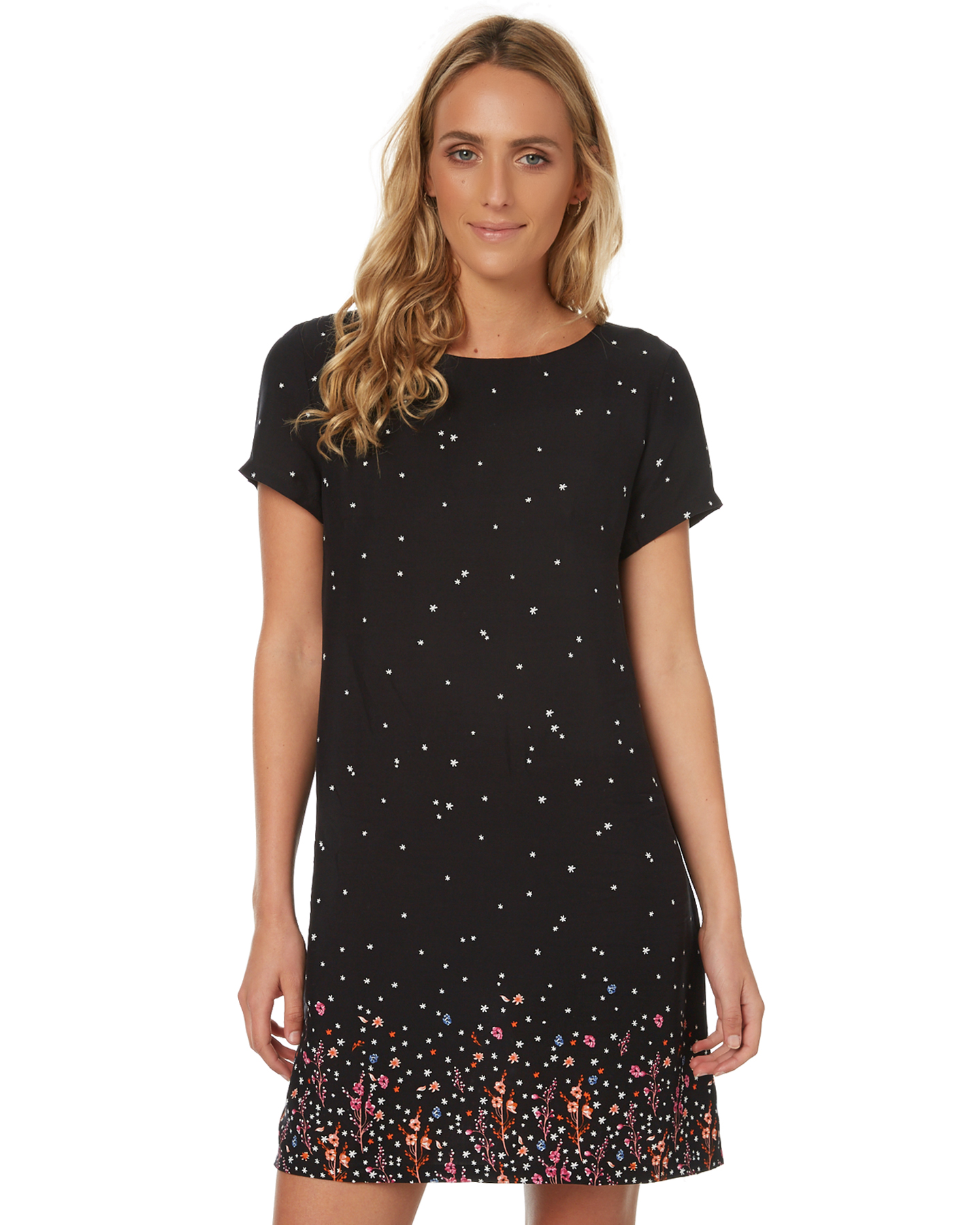 All About Eve Emma Tee Dress  Ditzy Border Print  SurfStitch