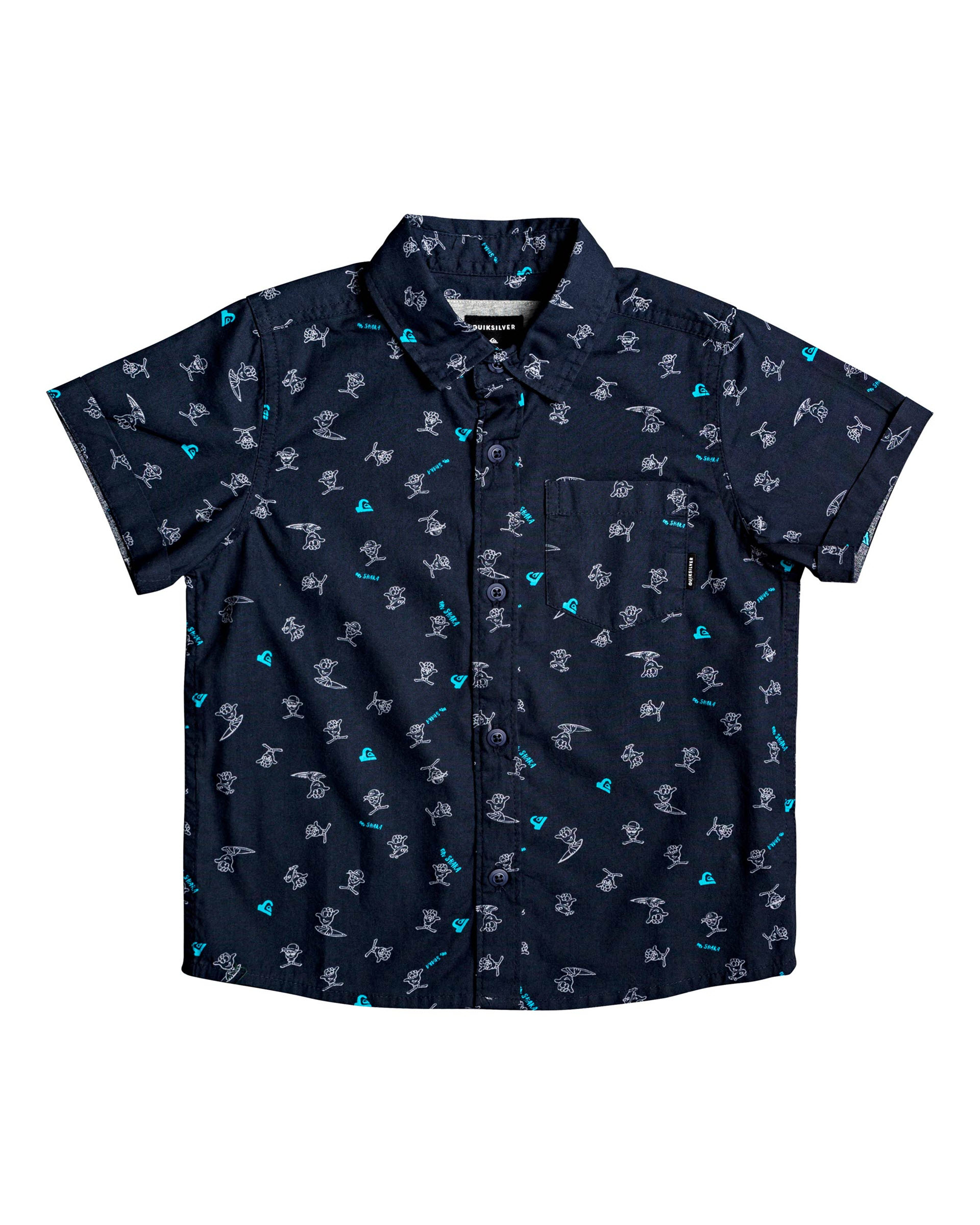 Quiksilver Boys 2-7 Shakka Short Sleeve Shirt - Navy Blazer | SurfStitch