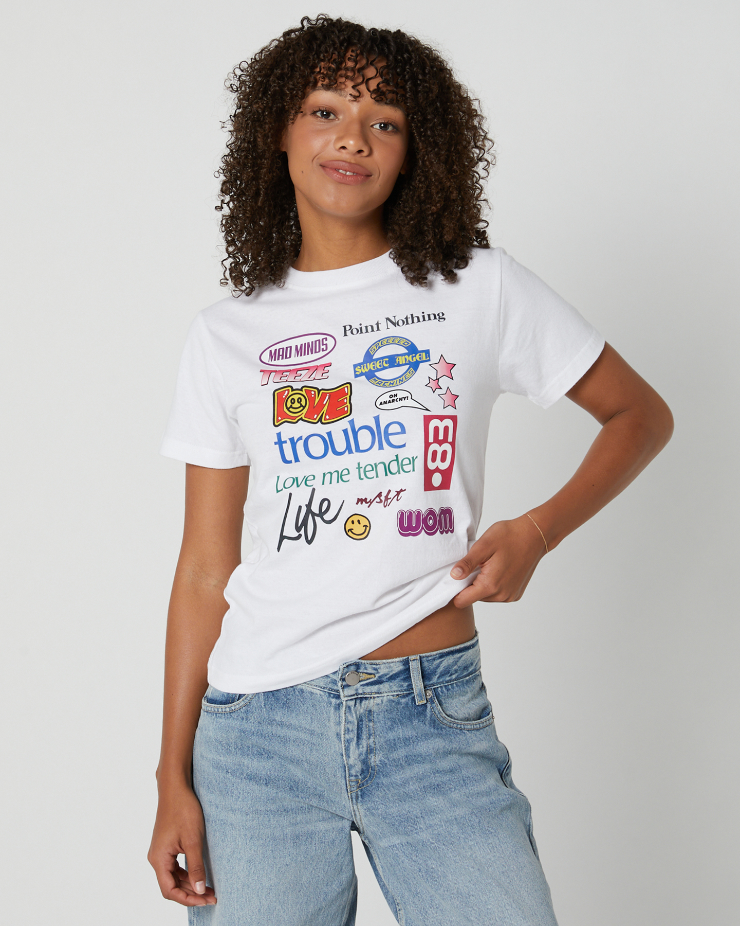 Misfit Tender Trouble Baby Tee - White | SurfStitch