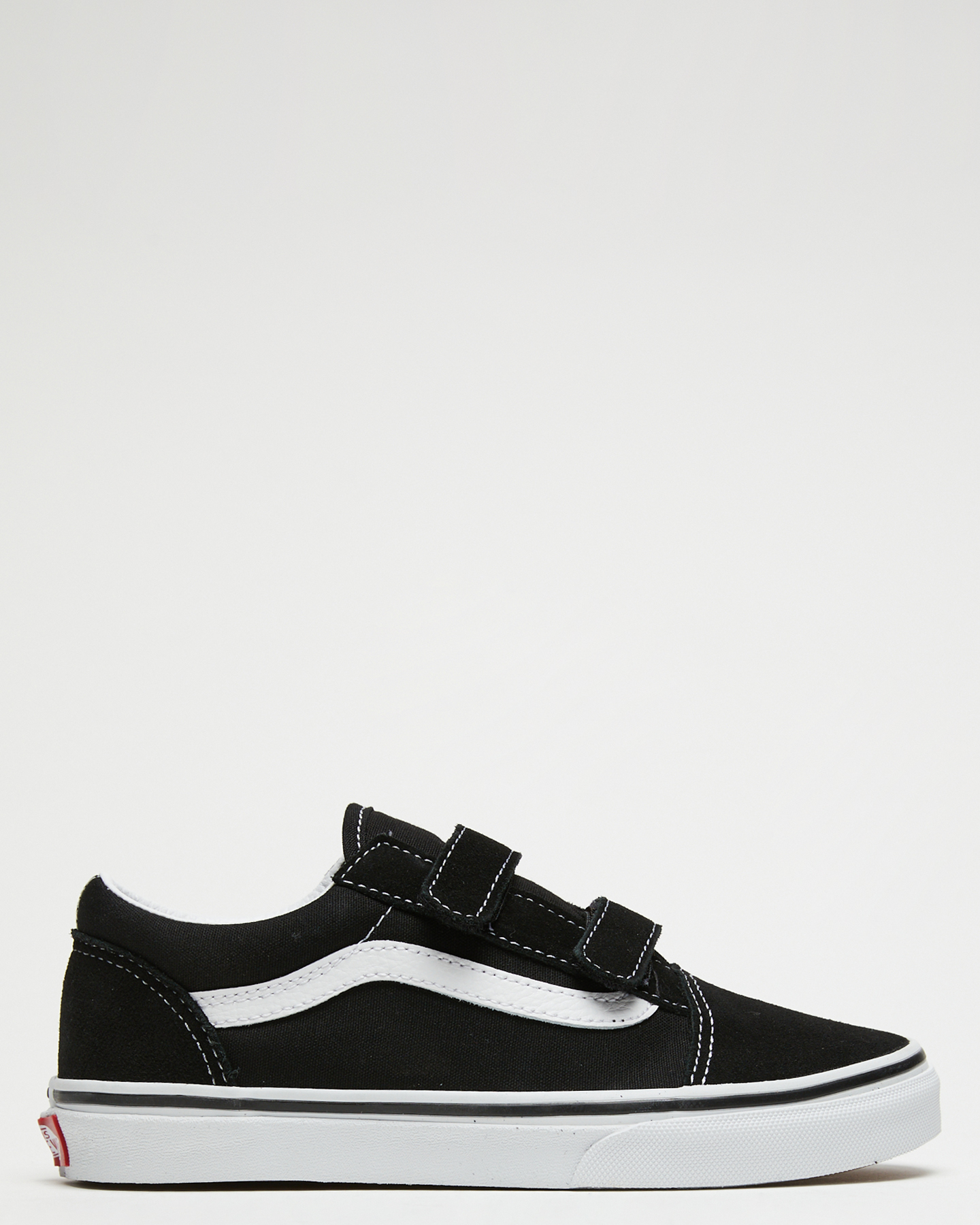 youth black and white vans