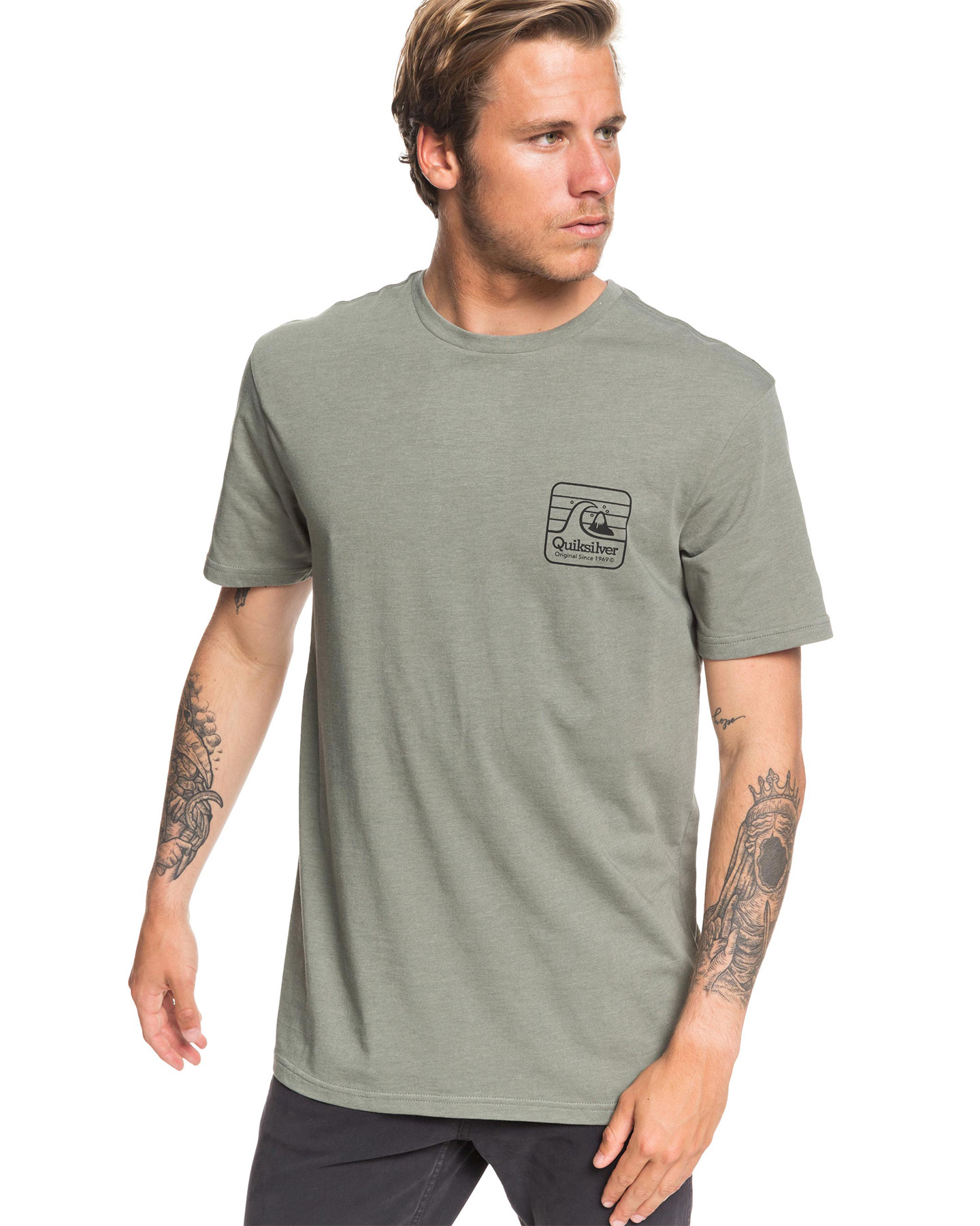 Quiksilver Mens Call To Action T Shirt - Agave Green | SurfStitch