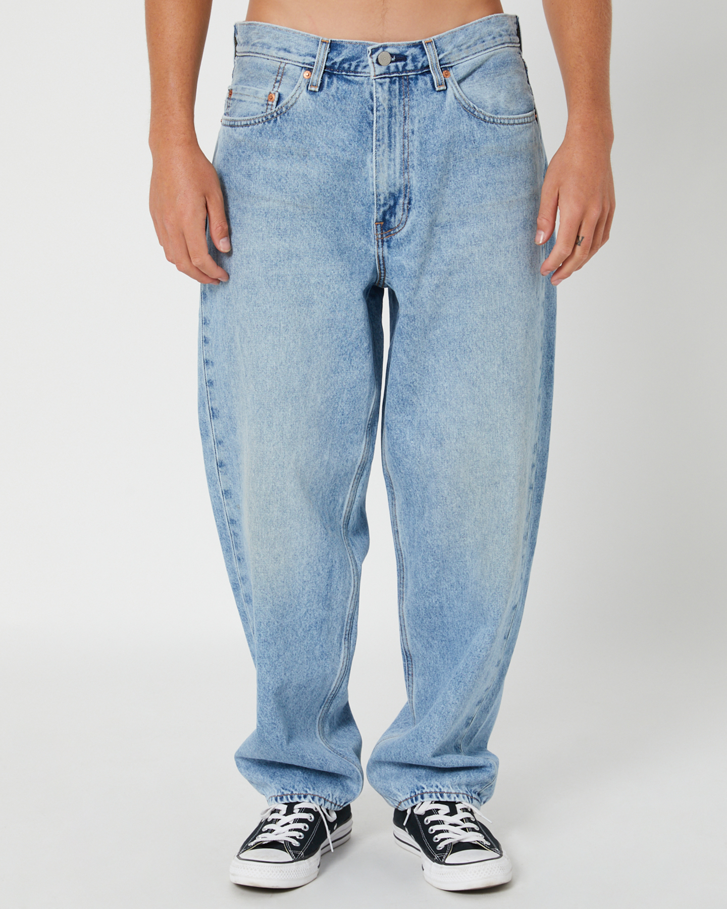 Stay Baggy Tapered Jeans - Blue