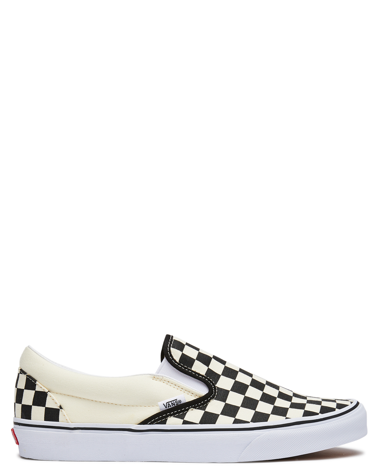 black and white slip on vans womens