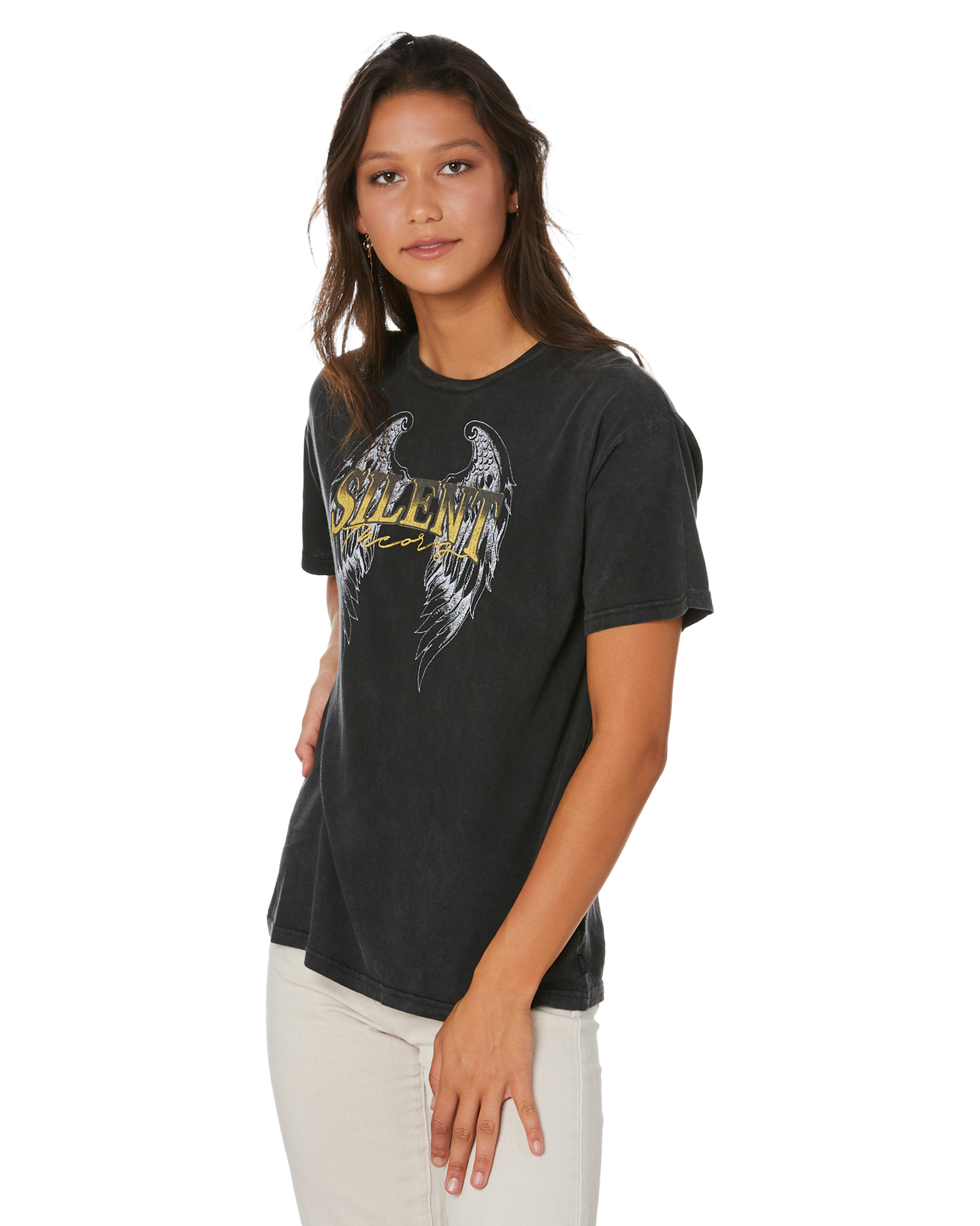 Silent Theory Bandit Tie Tee - Washed Black | SurfStitch