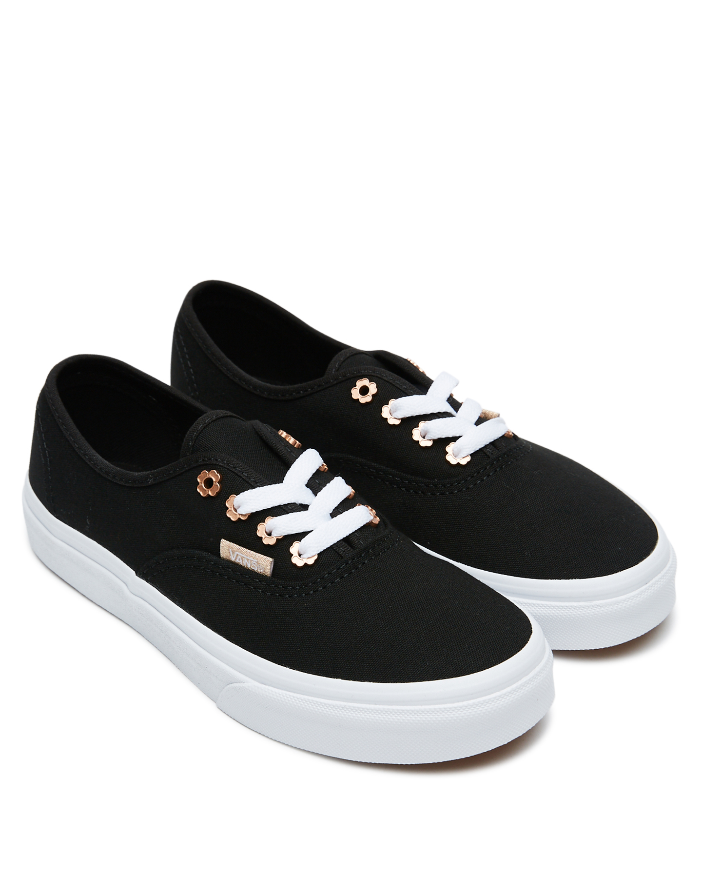girls vans shoes black
