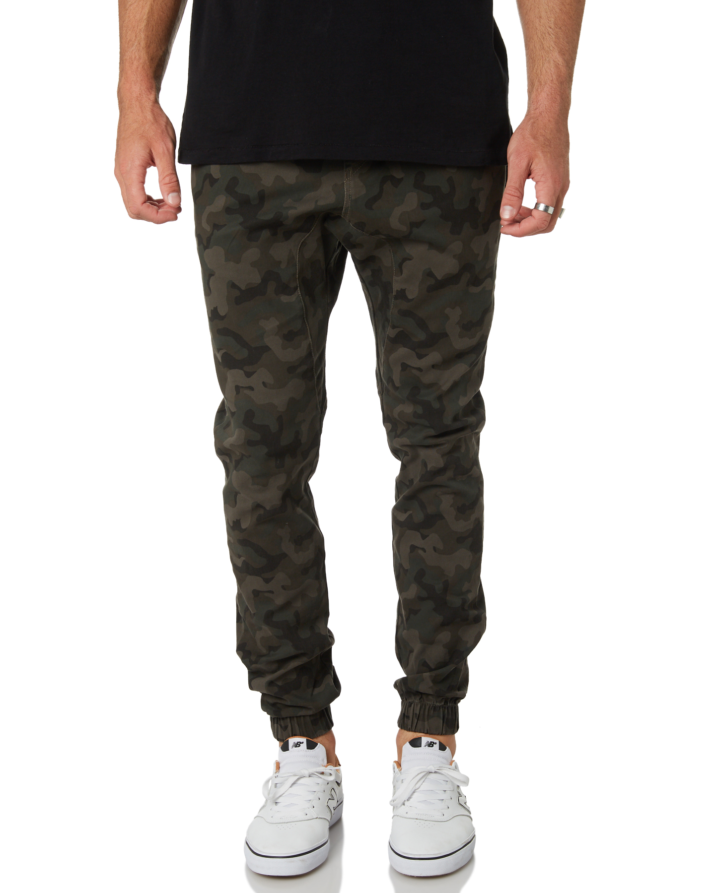 black camo mens joggers