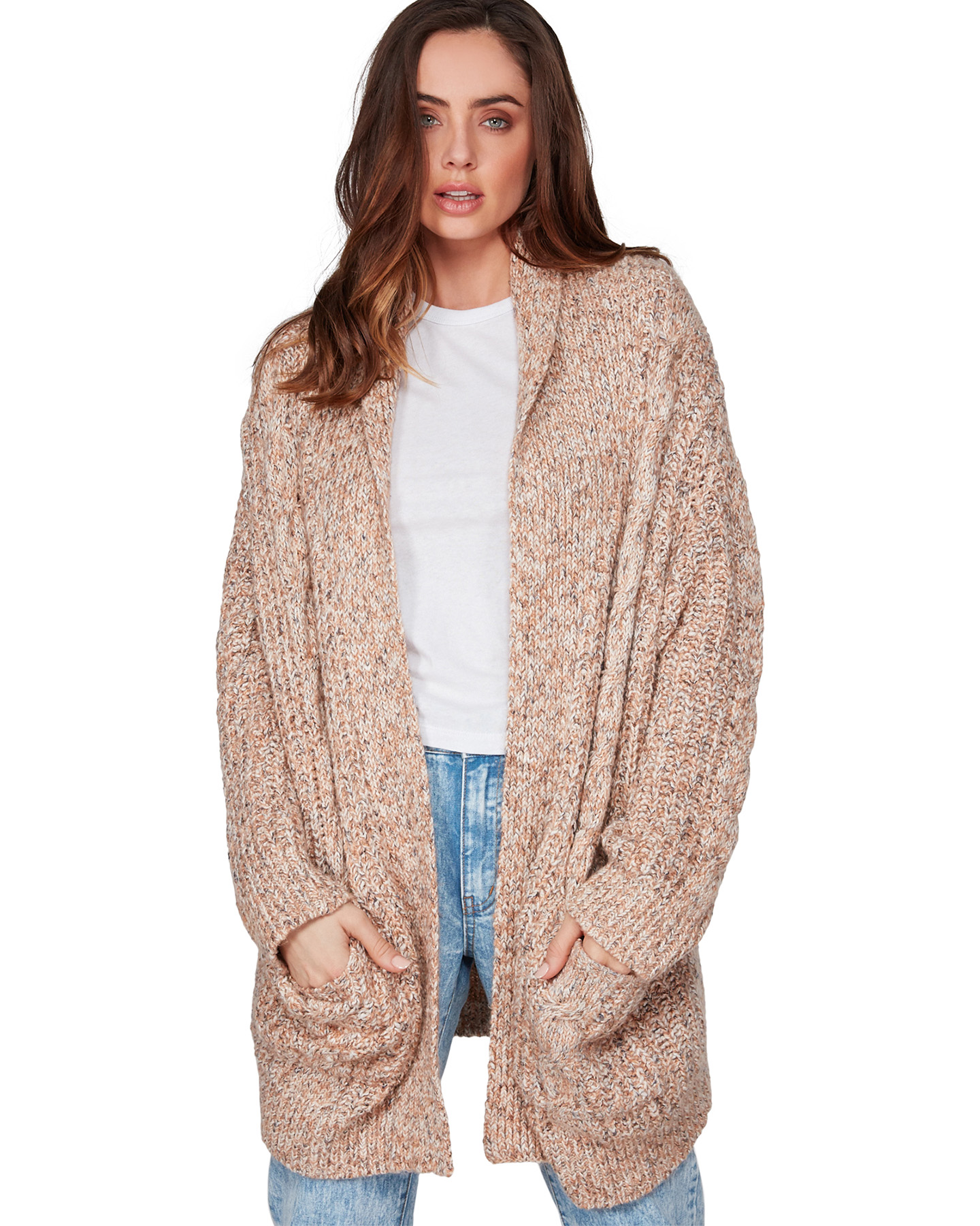 Billabong Cozy As Longline Cardigan - Camel | SurfStitch