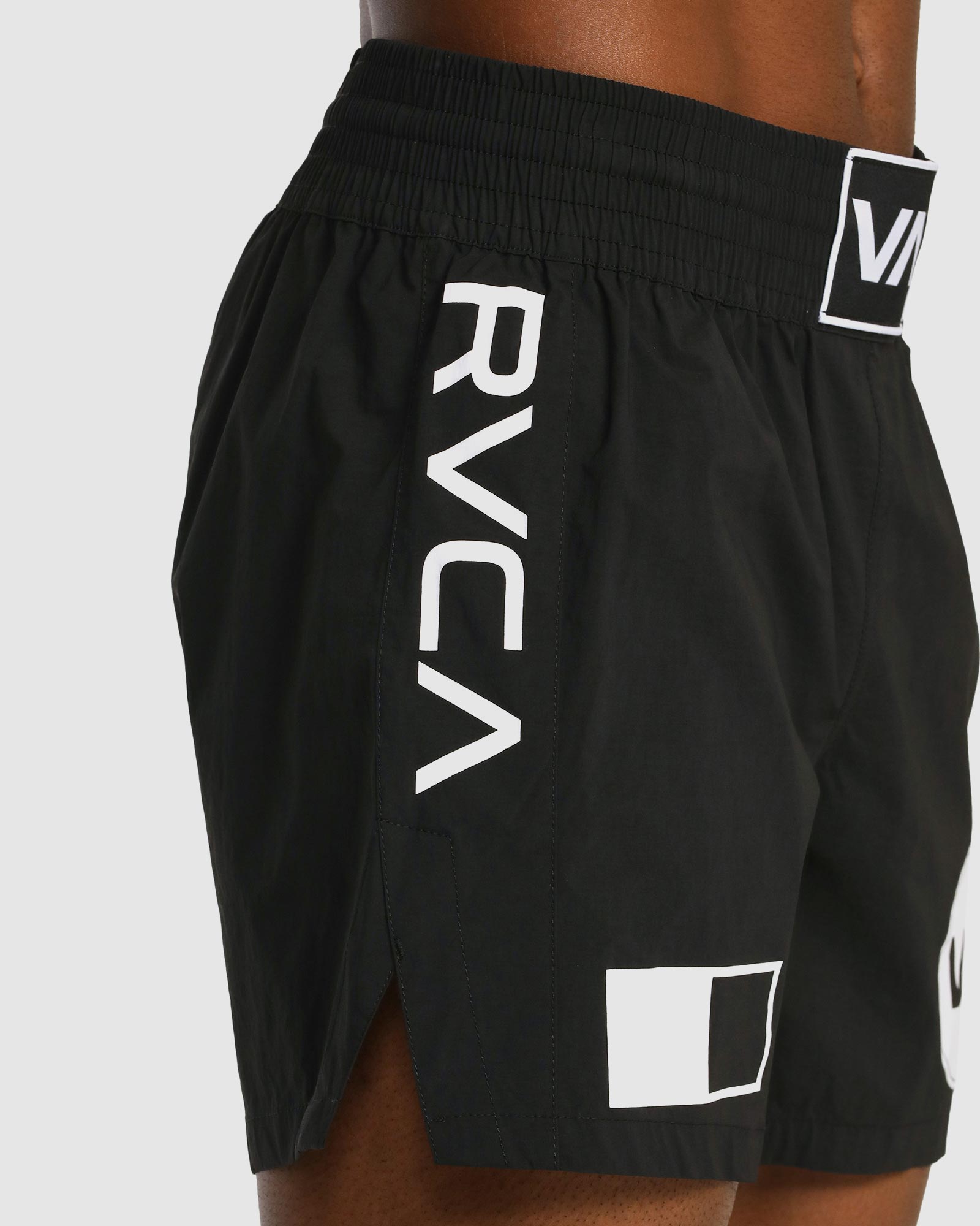 Rvca Spartan Elastic Training Shorts 17Inch Black SurfStitch