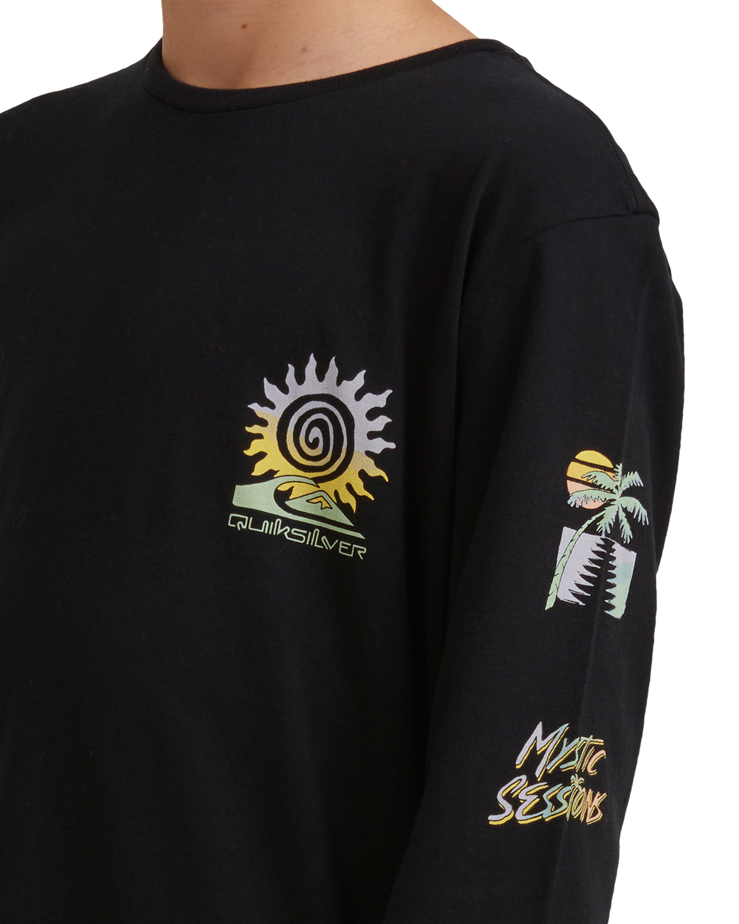 Quiksilver Boys 8-16 Island Pulse Long Sleeve T-Shirt - Black | SurfStitch