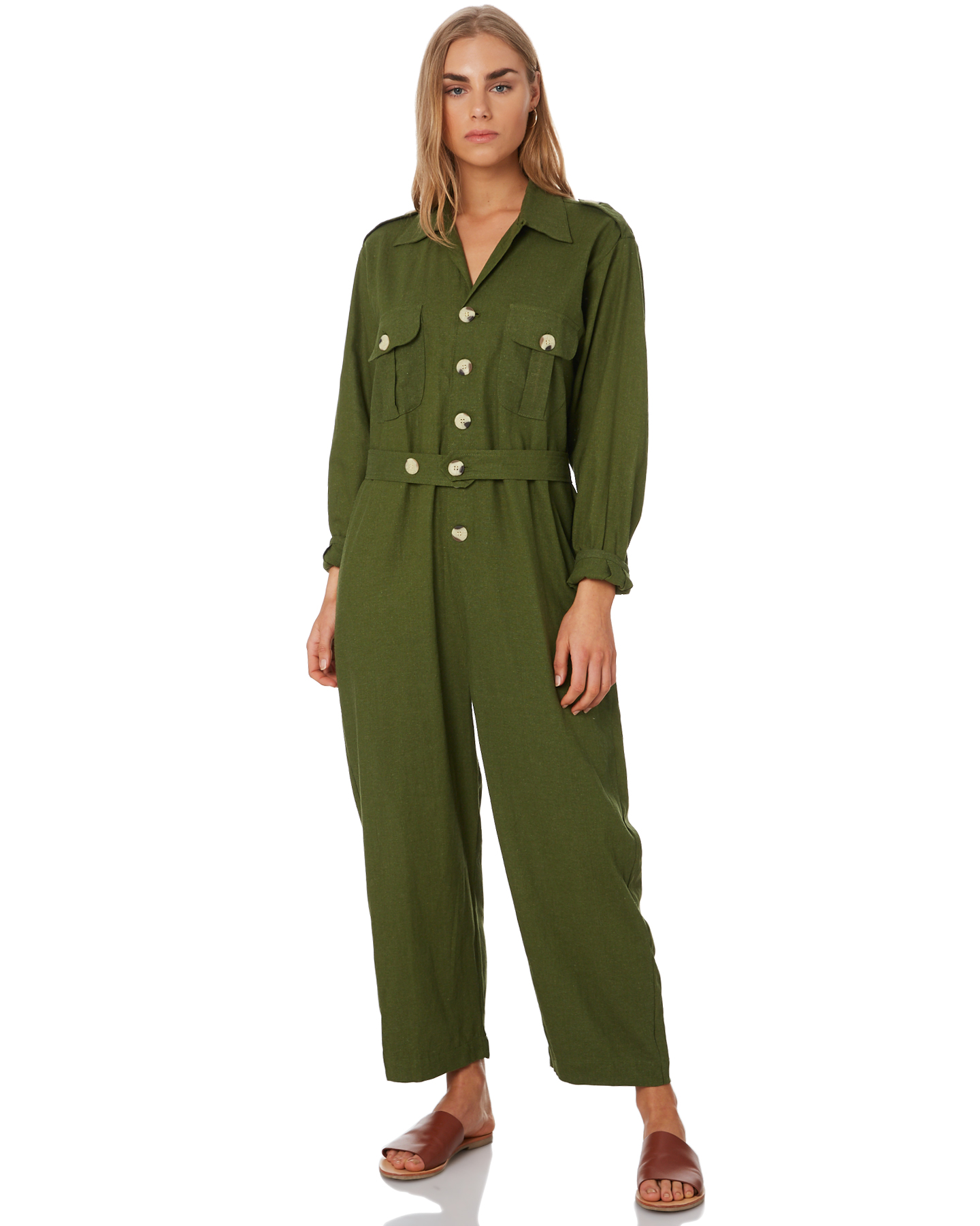 The Bare Road Bailey Jumpsuit - Forest Green | SurfStitch