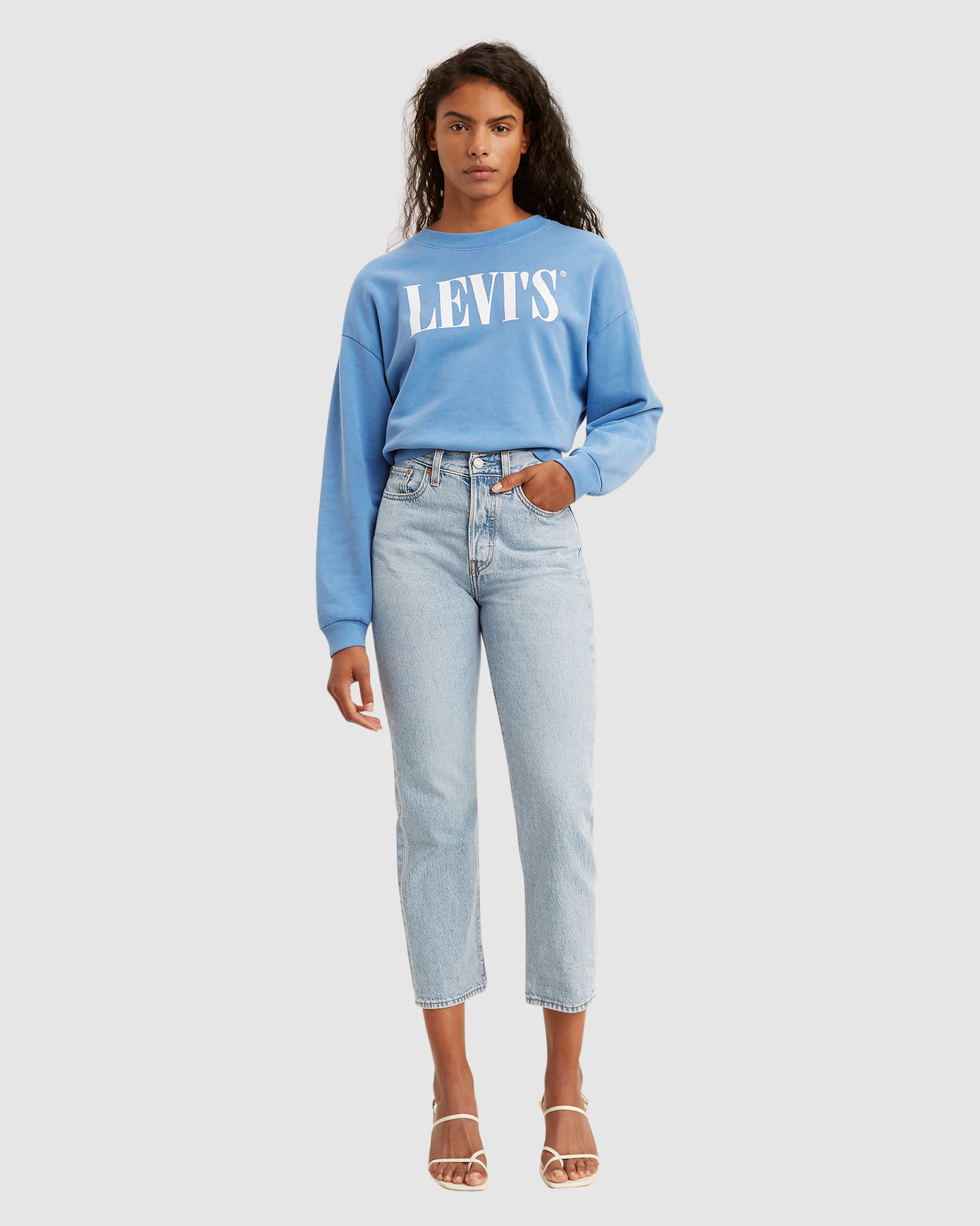 levi's blue wedgie straight jeans