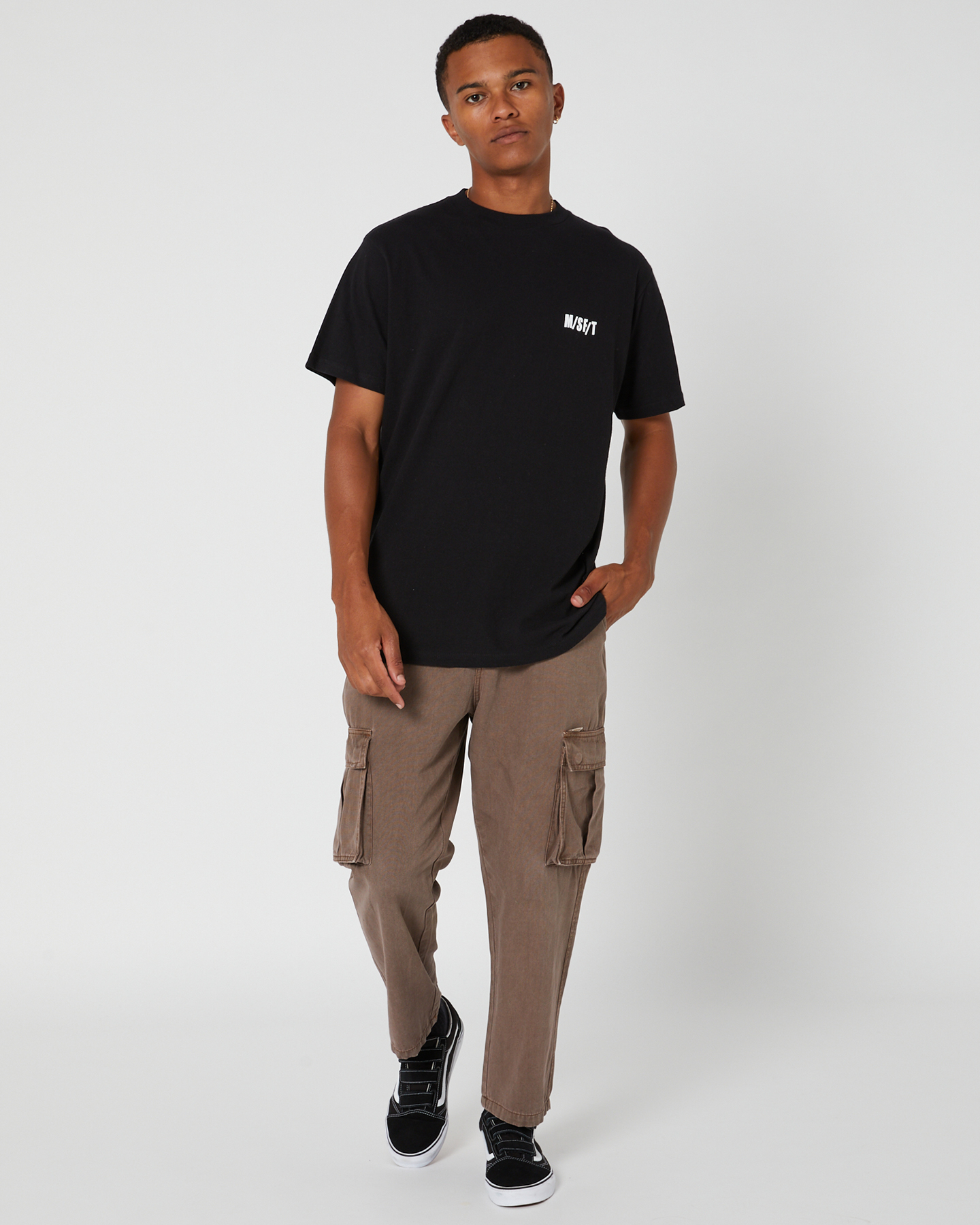 Misfit Green Onions Cargo Pant - Chocolate | SurfStitch