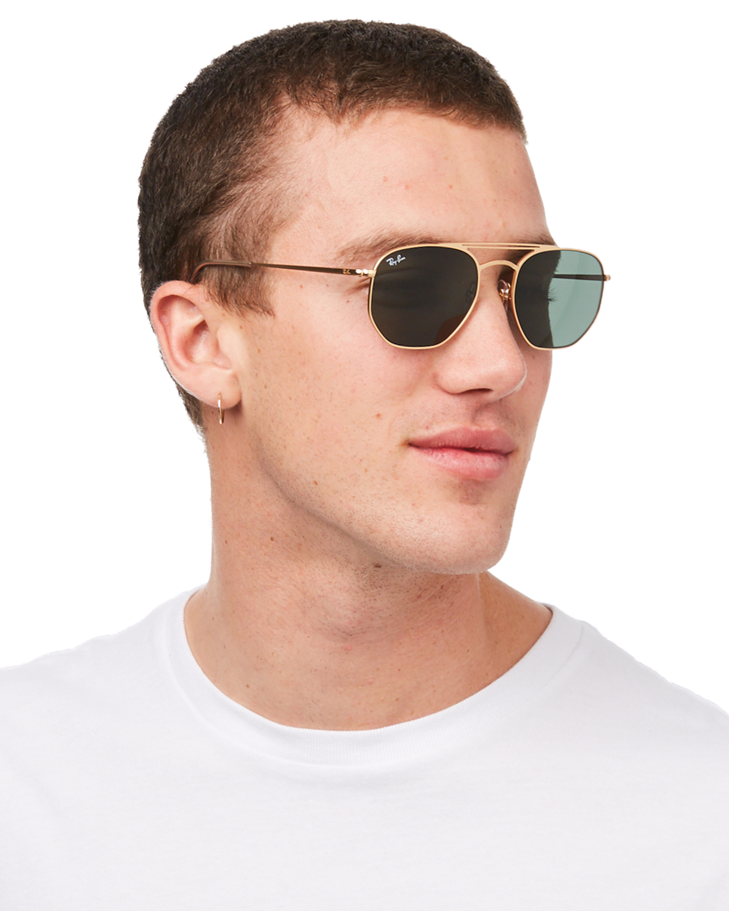 mens gold ray ban sunglasses