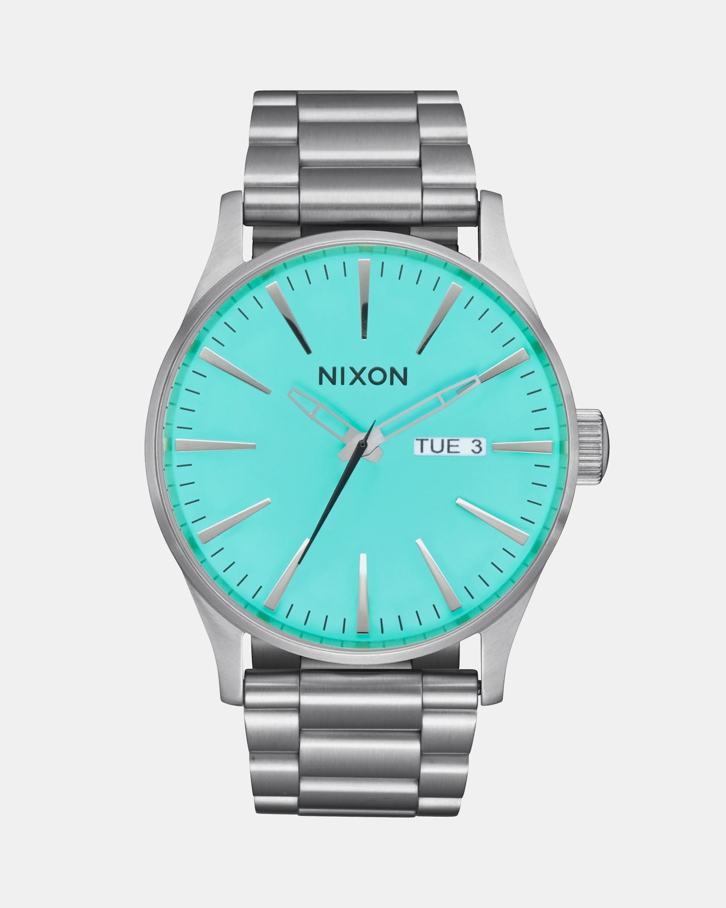 Nixon Sentry Ss Watch Silver / Turquoise SurfStitch