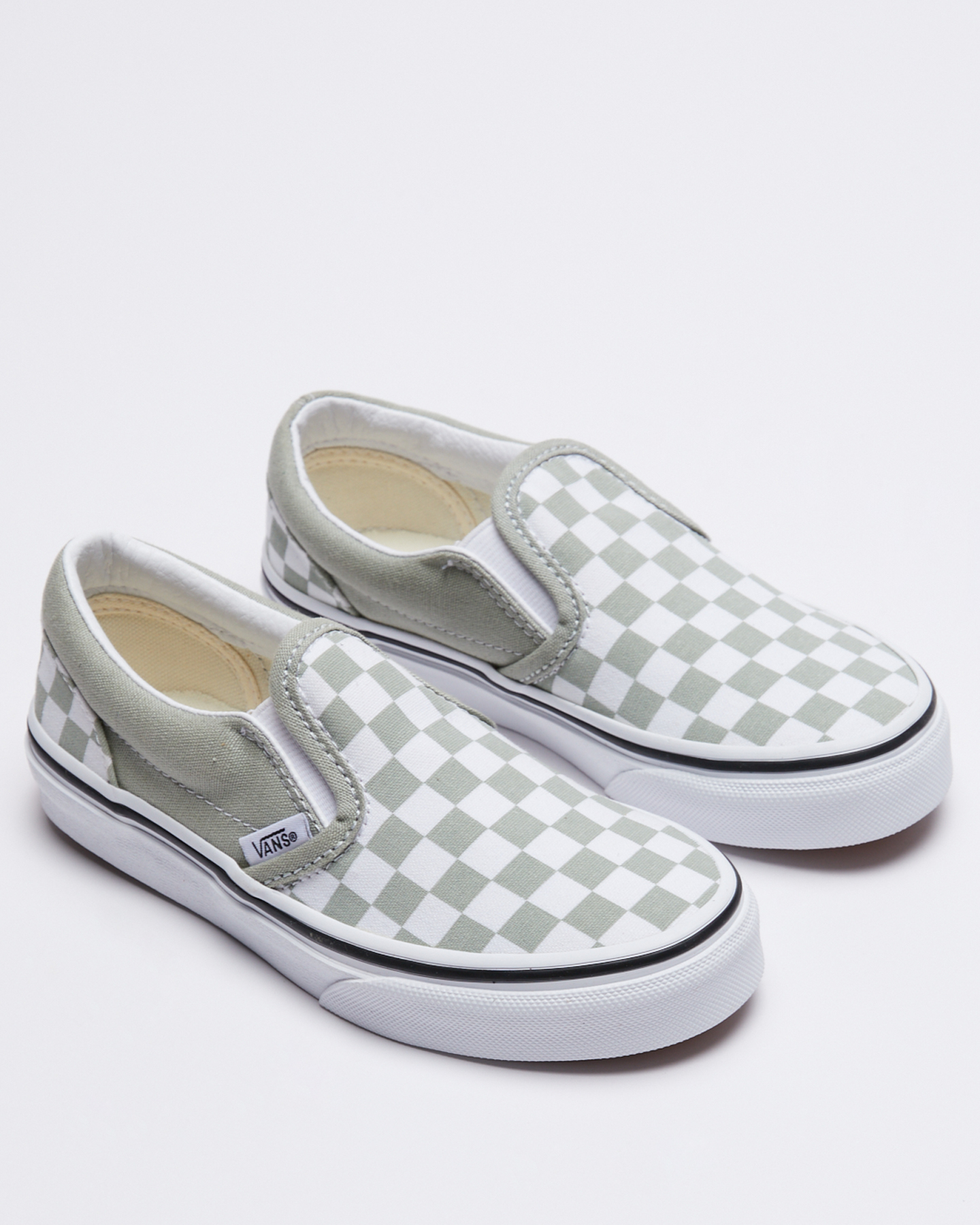 Vans Classic Color Theory Checkerboard Slip-On - Youth - Desert Sage ...