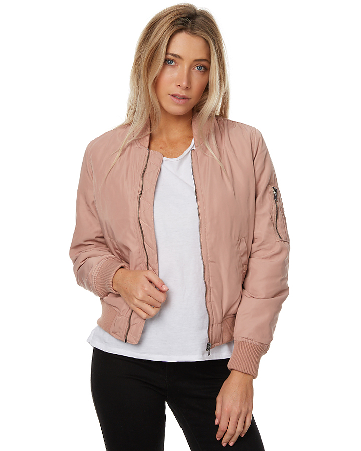 All About Eve Jacket Devin Bomber - Blush | SurfStitch