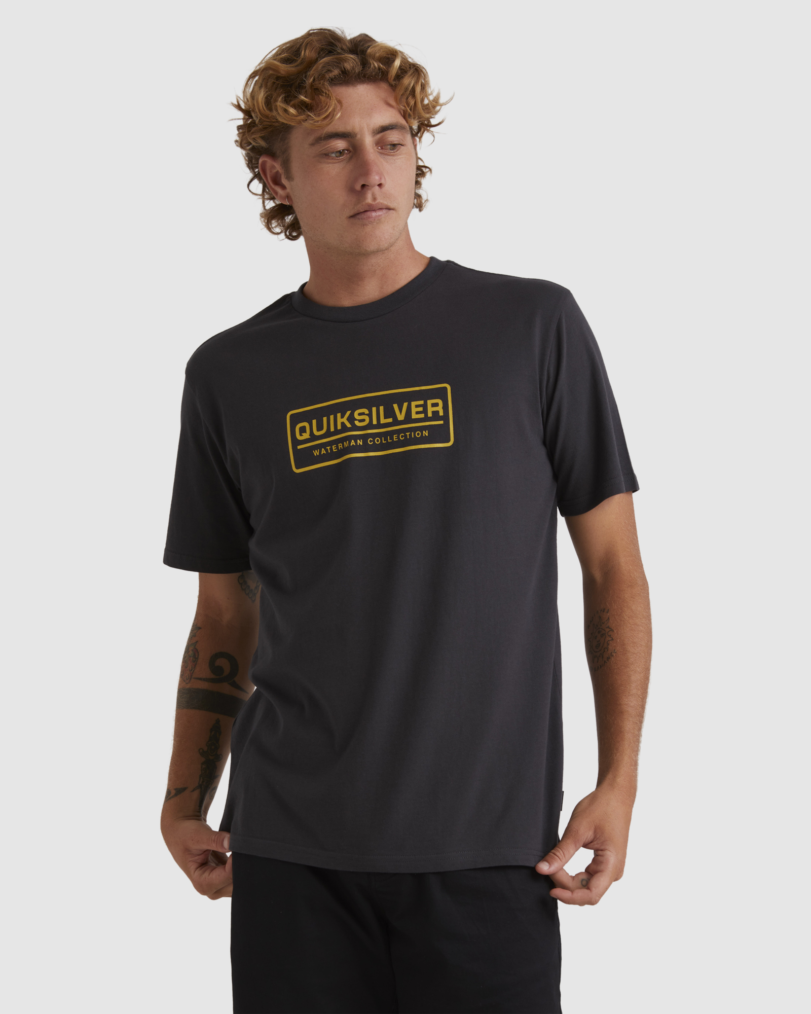 Quiksilver Mens Clear Lines Tee - Tarmac | SurfStitch