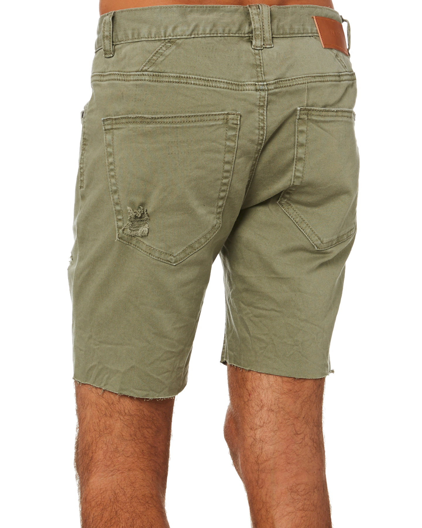 Nena And Pasadena Rawlins Mens Denim Short - Destroyed Khaki | SurfStitch