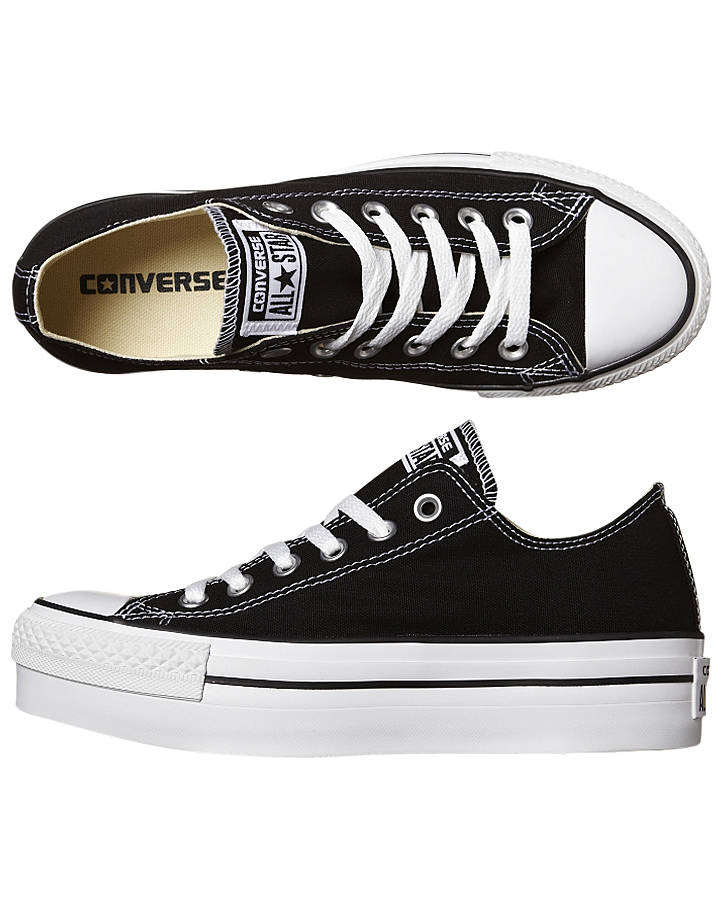 all star converse platform black