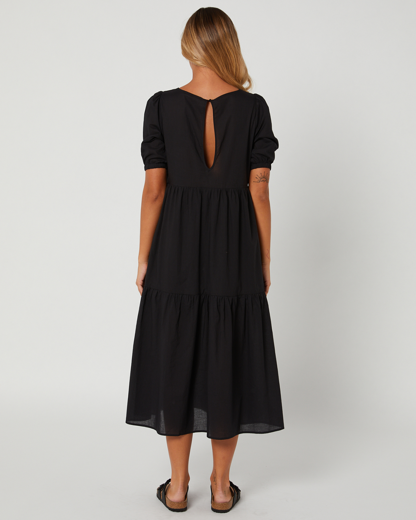 The Hidden Way Mila Midi Teared Dress Black - Black | SurfStitch