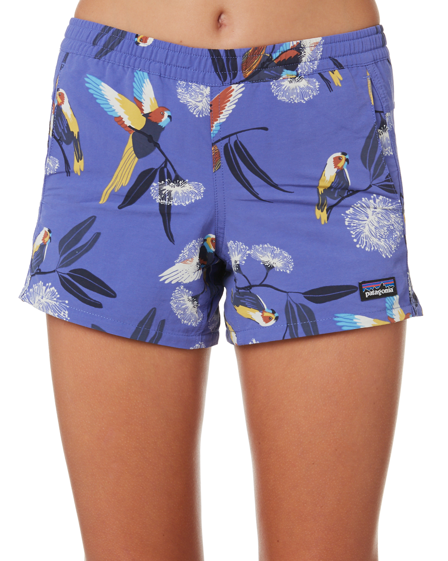 Patagonia Youth Girls Baggies Shorts - Parrots Violet Blue
