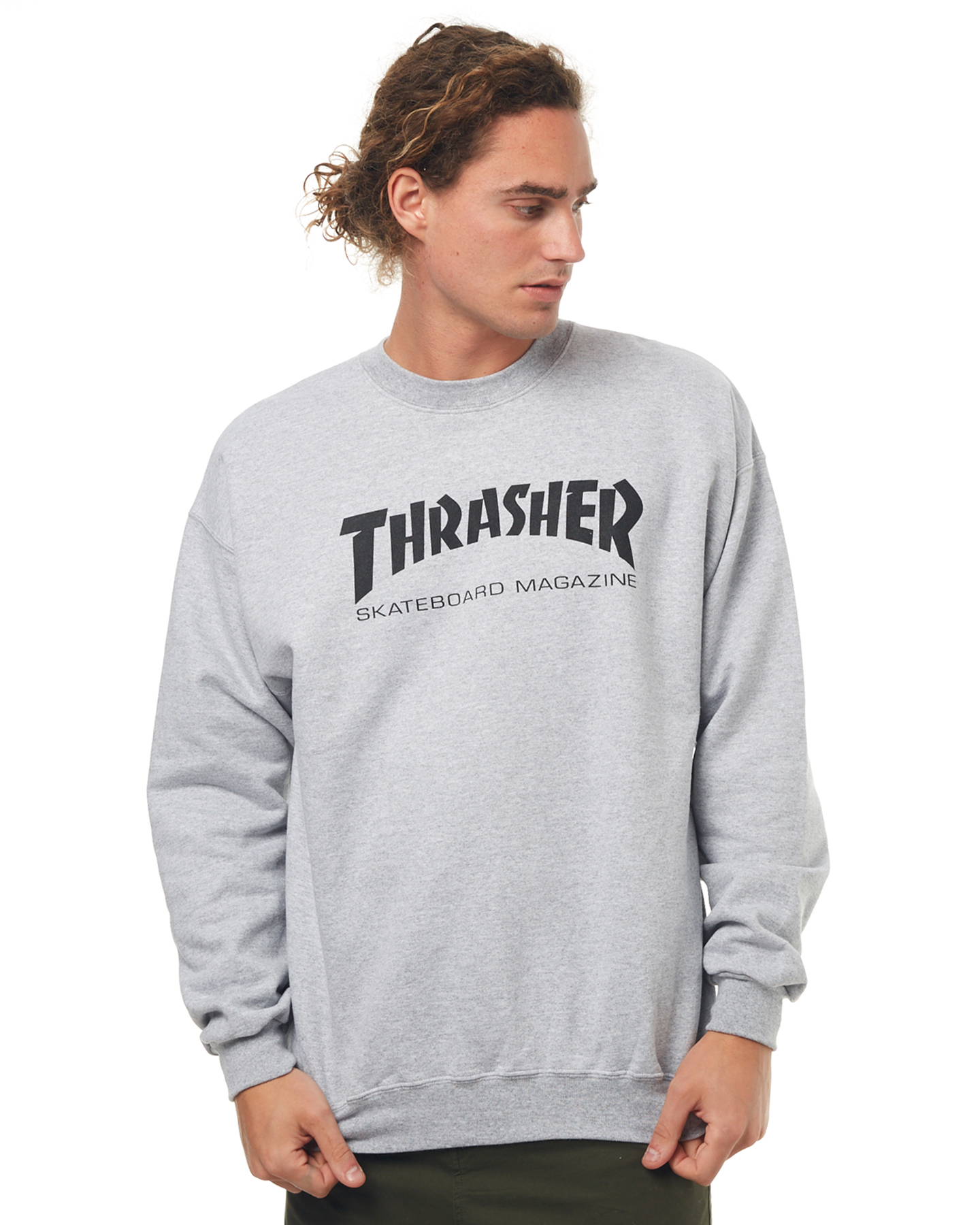 Thrasher Skate Mag Crew - Grey | SurfStitch
