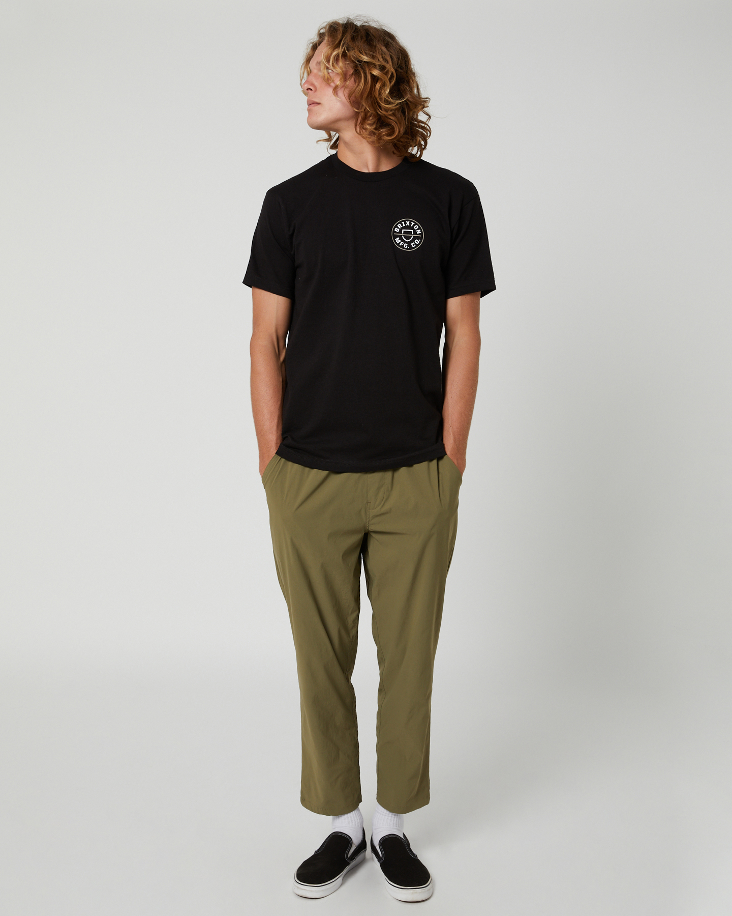 Brixton Steady Cinch Taper X Pant - Military Olive | SurfStitch