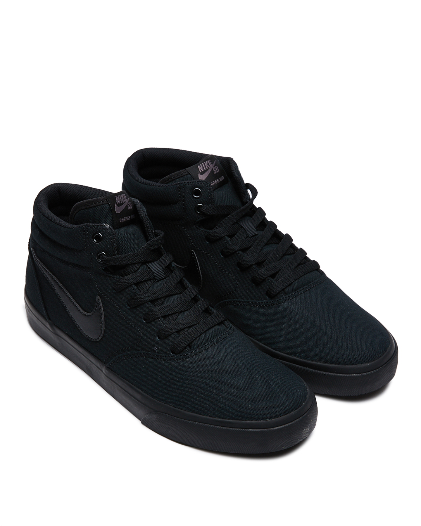  Nike  Sb  Charge Mid Canvas Shoe Black  Black  SurfStitch