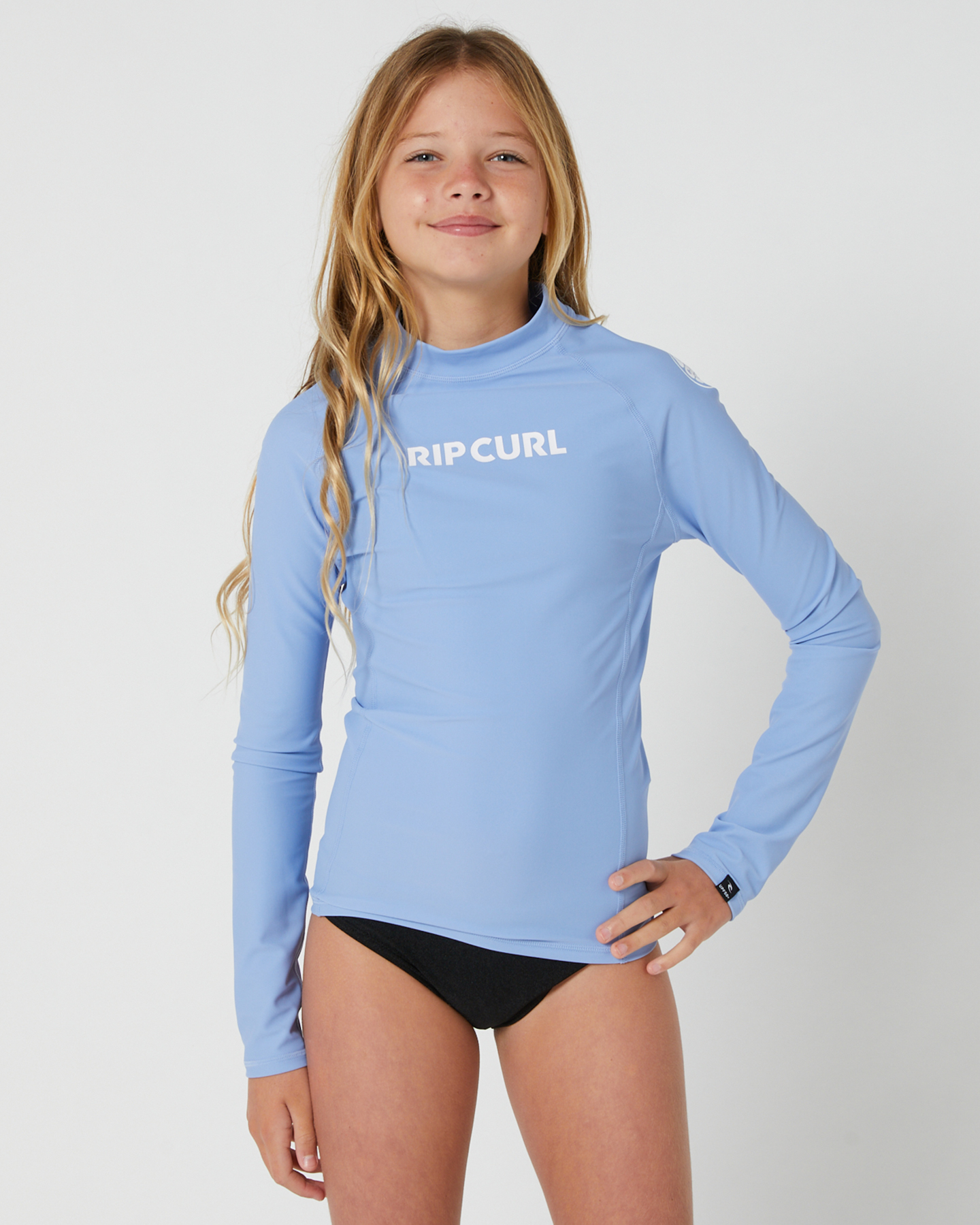 Rip Curl Classic Surf Ls Rash Vest-Girl - Mid Blue | SurfStitch