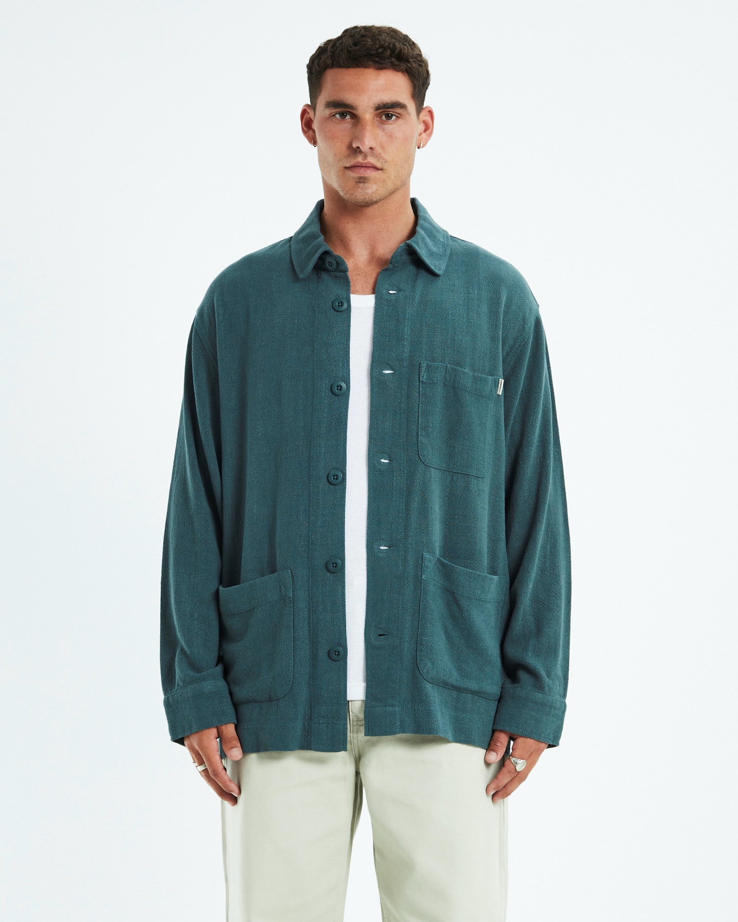 Arvust Wilson Textured Chore Jacket Green - Green | SurfStitch